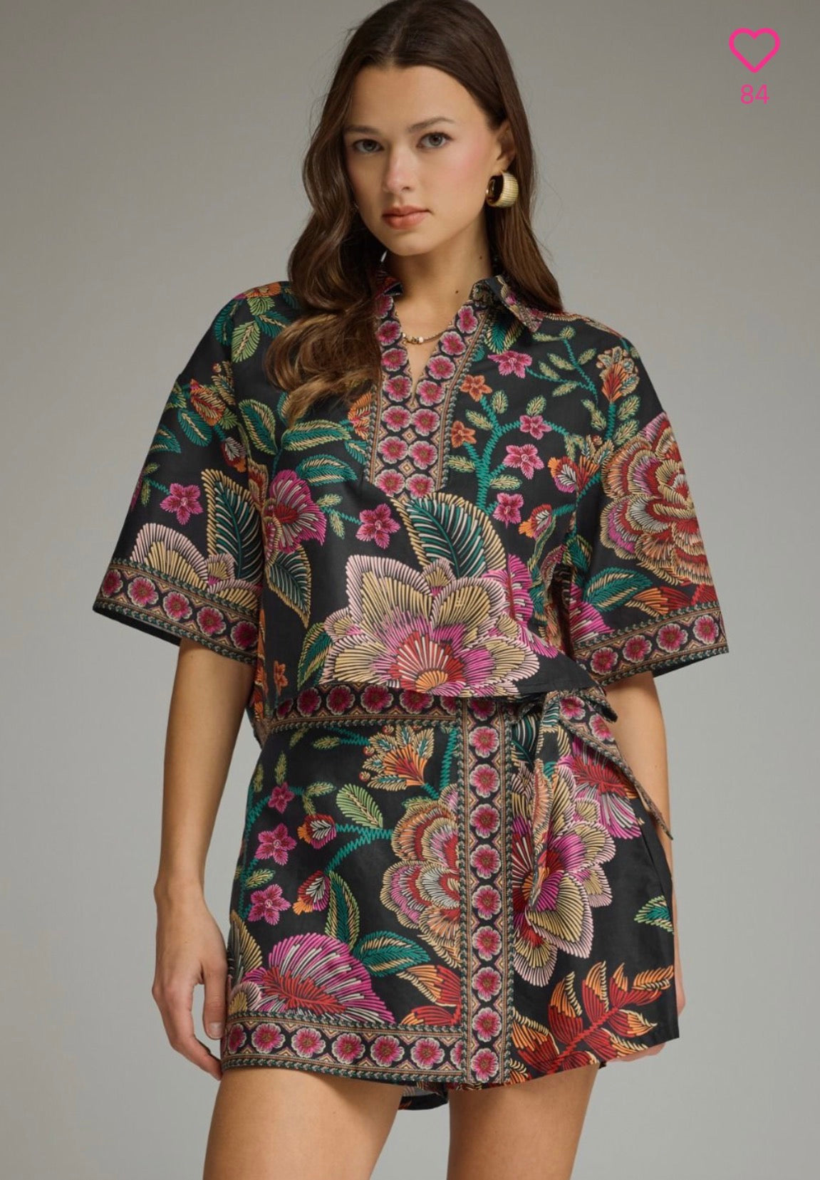 Pre-sale Floral Black Skort Set arrives in August