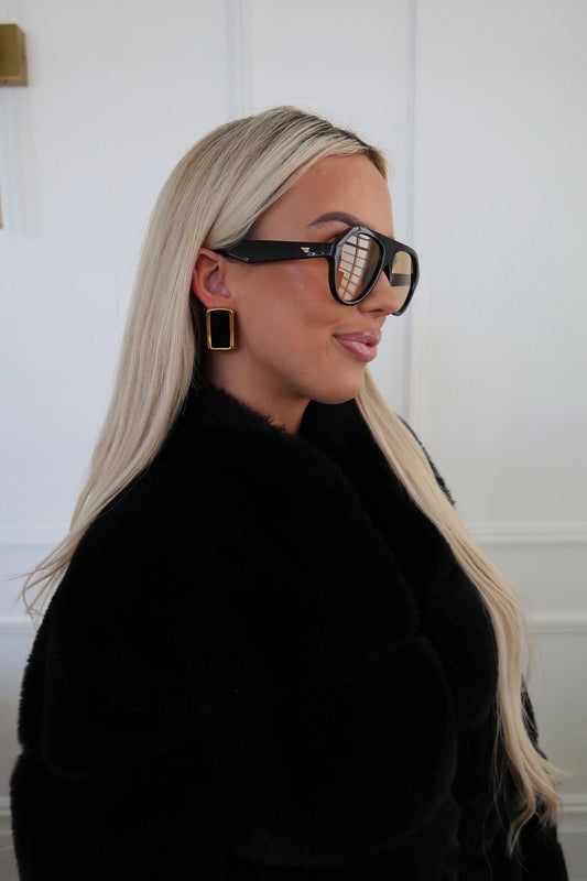 BROOKE EARRINGS – BLACK ￼ - Triple Charm Boutique