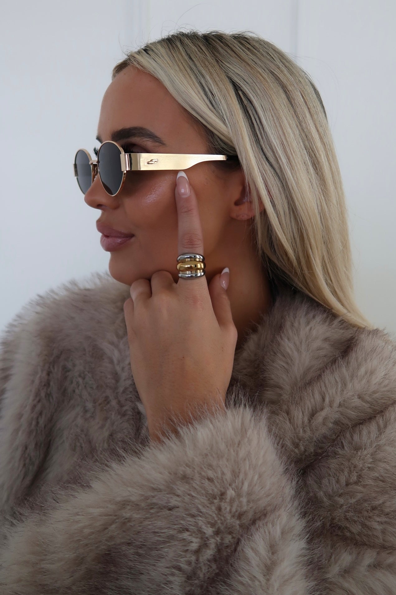 TWO TONED DOME RING ￼ - Triple Charm Boutique