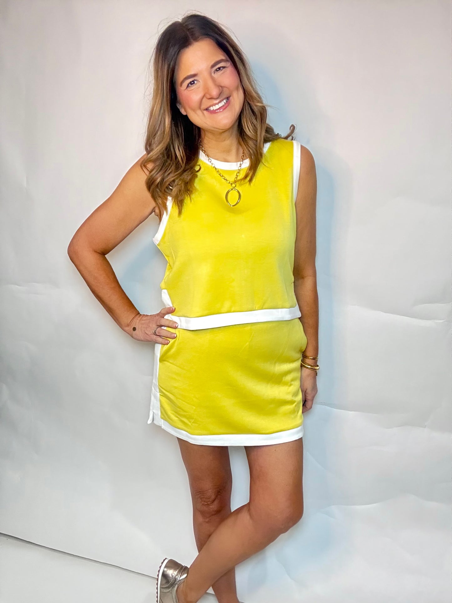 The Yellow Scuba Skort Set