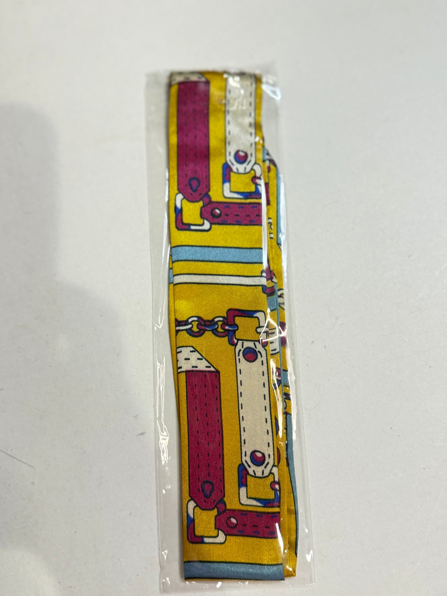 The Yellow, Hot Pink, & White Tie Scarf