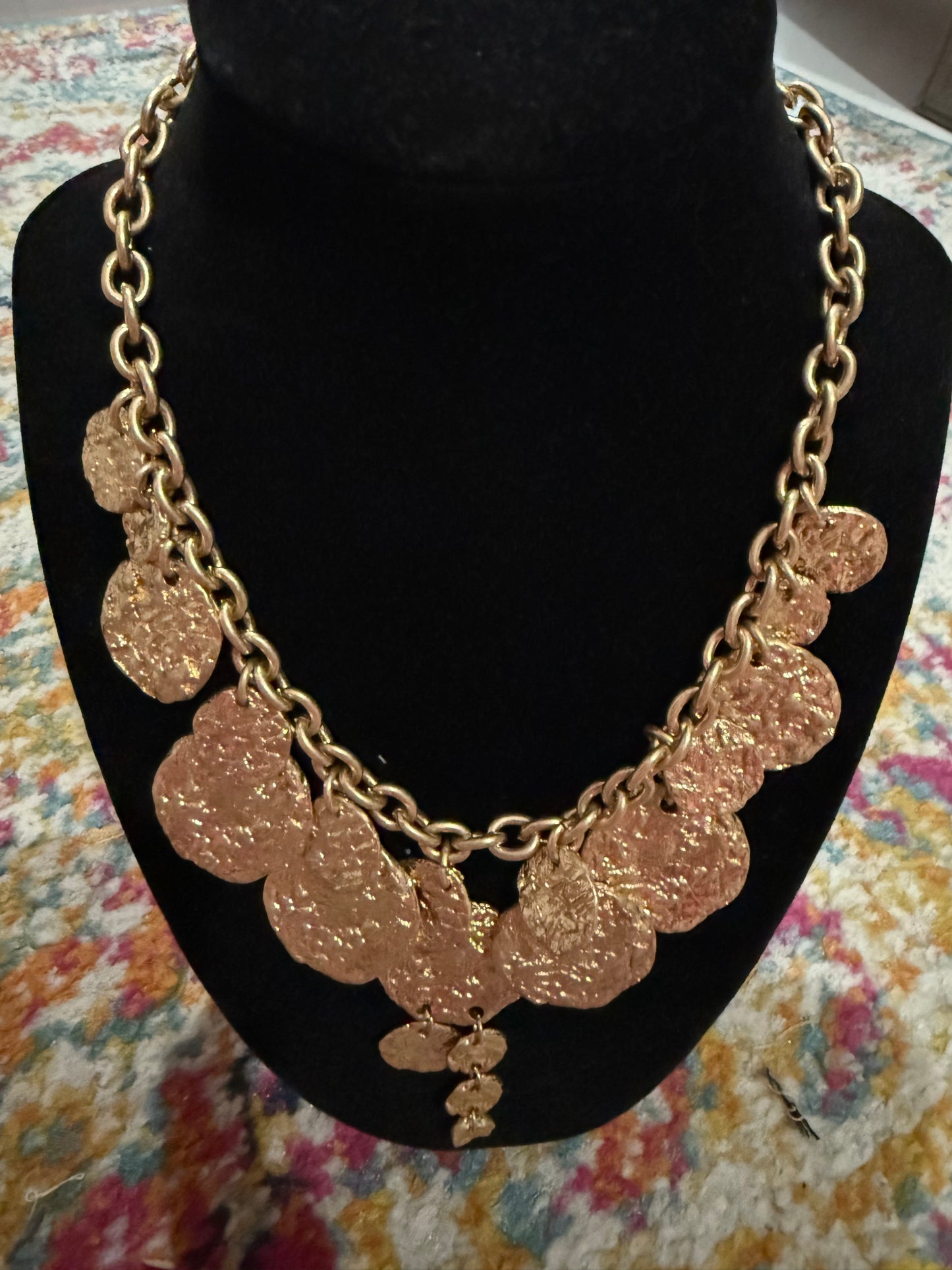 The Gold Tiered Statement Necklace - Triple Charm Boutique