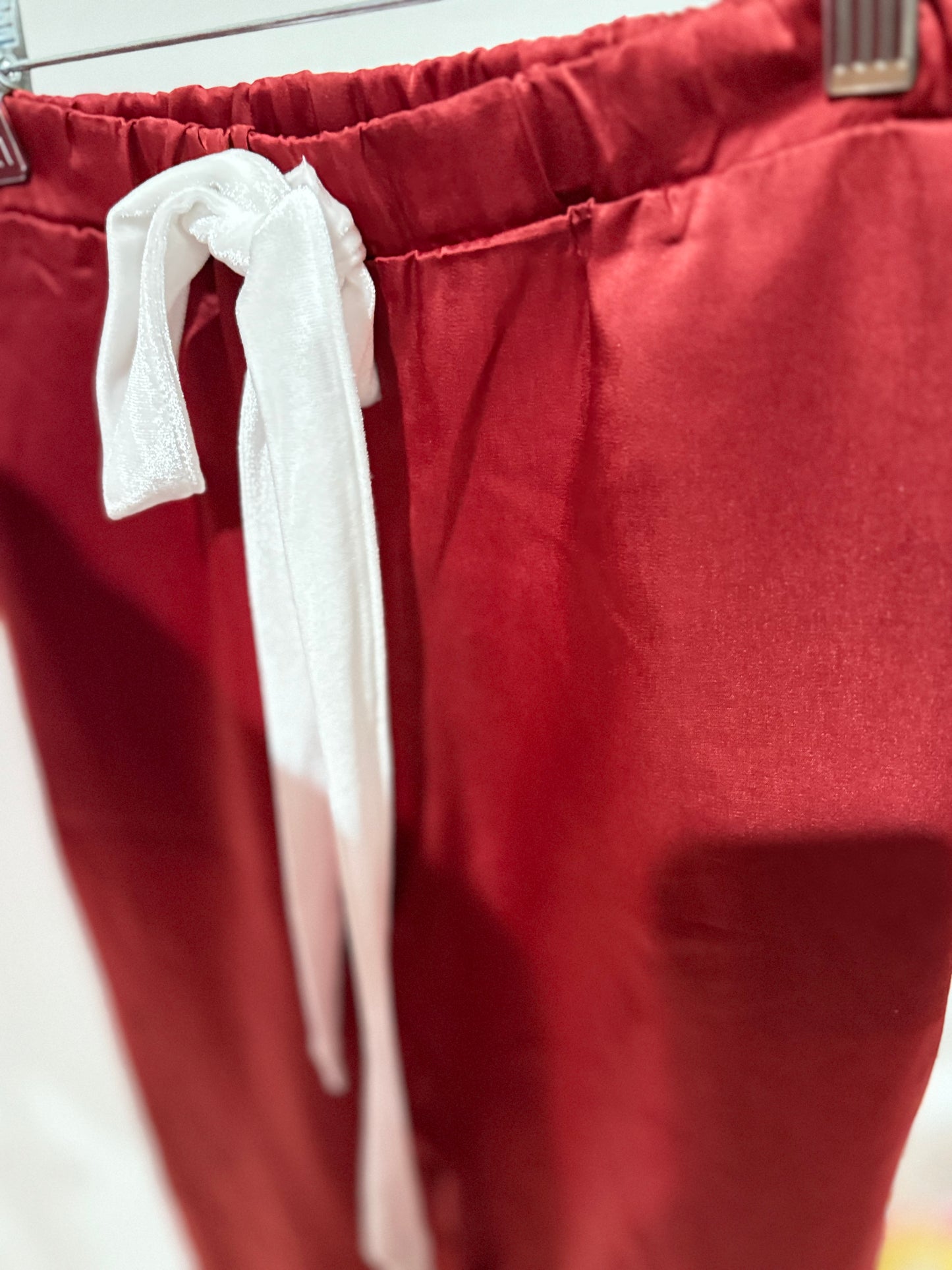 Red Satin Pajama’s