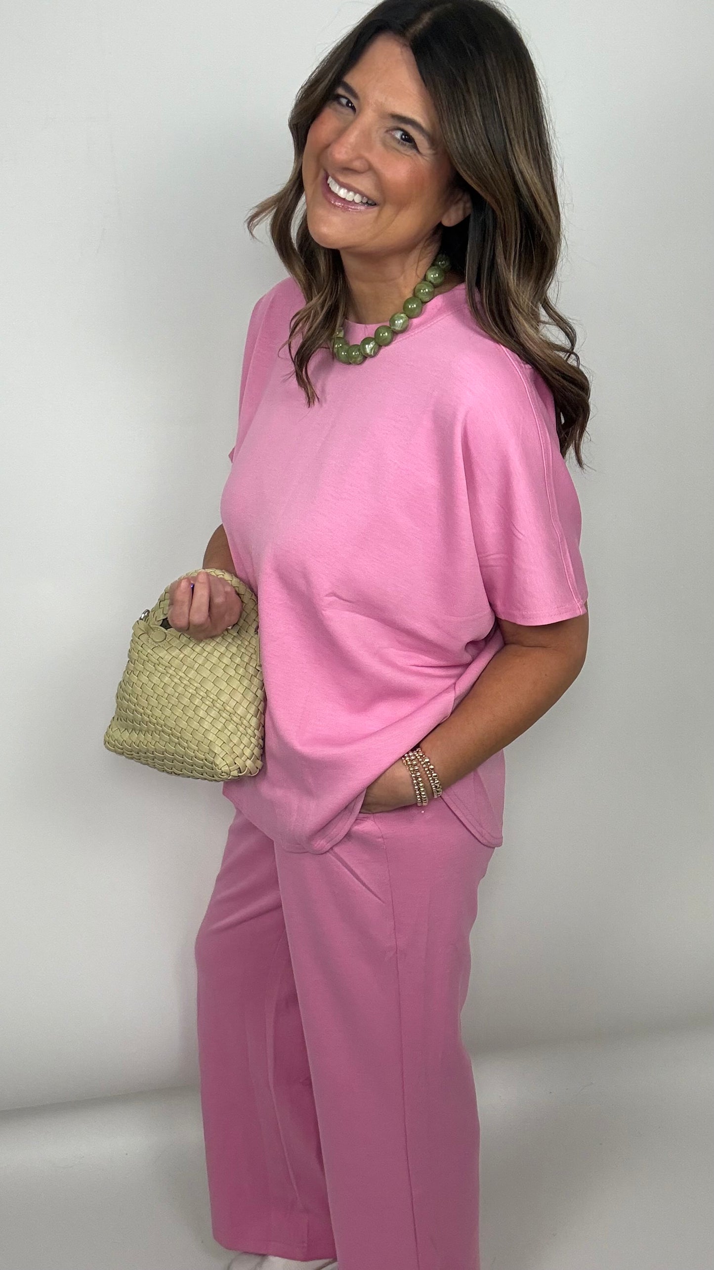 The Pink Scuba Pants Set