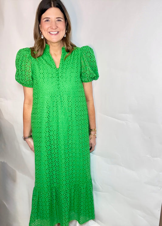 The Gorgeous Green Midi Dress - Triple Charm Boutique