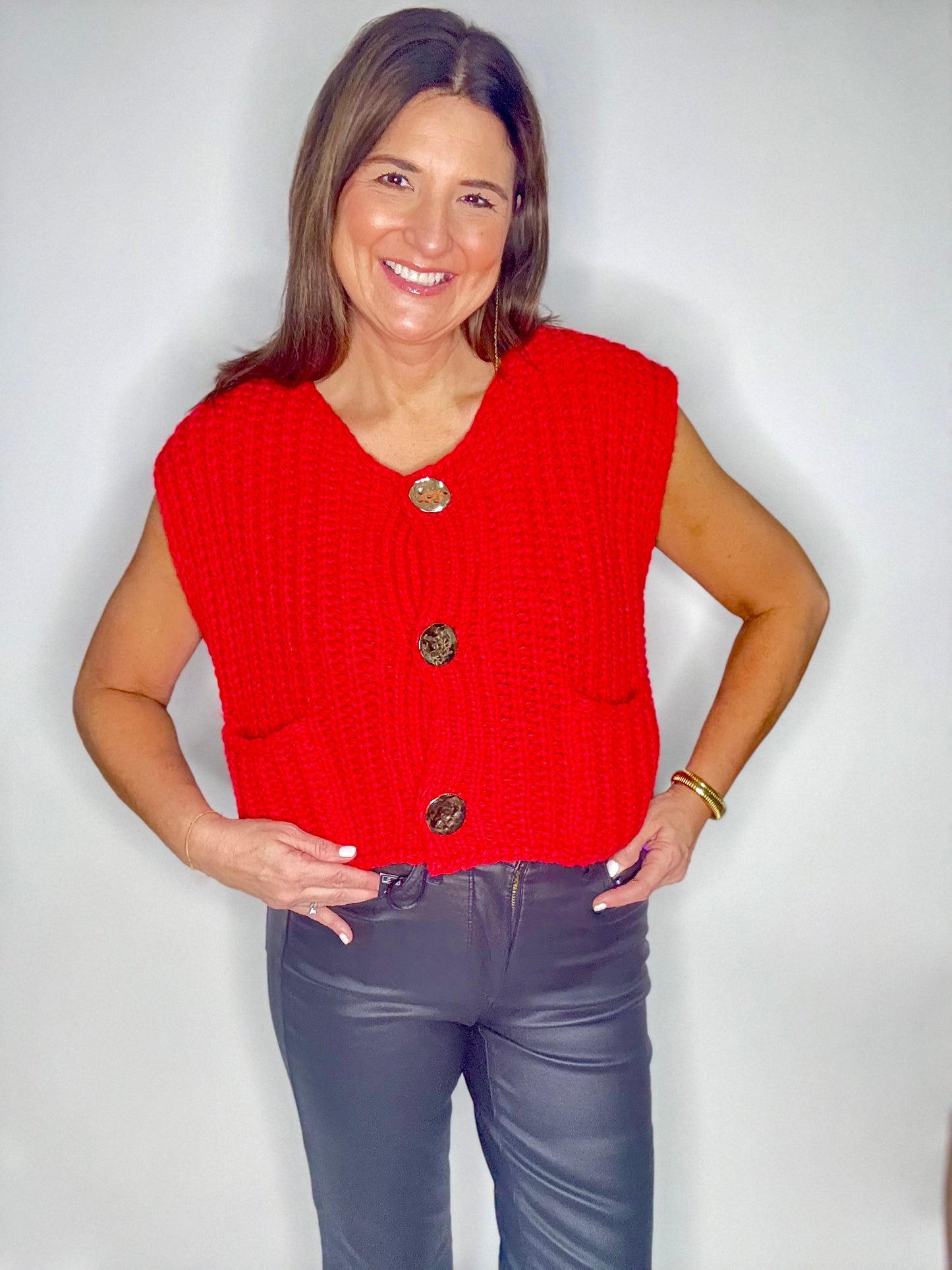 The Red Chunky Sweater