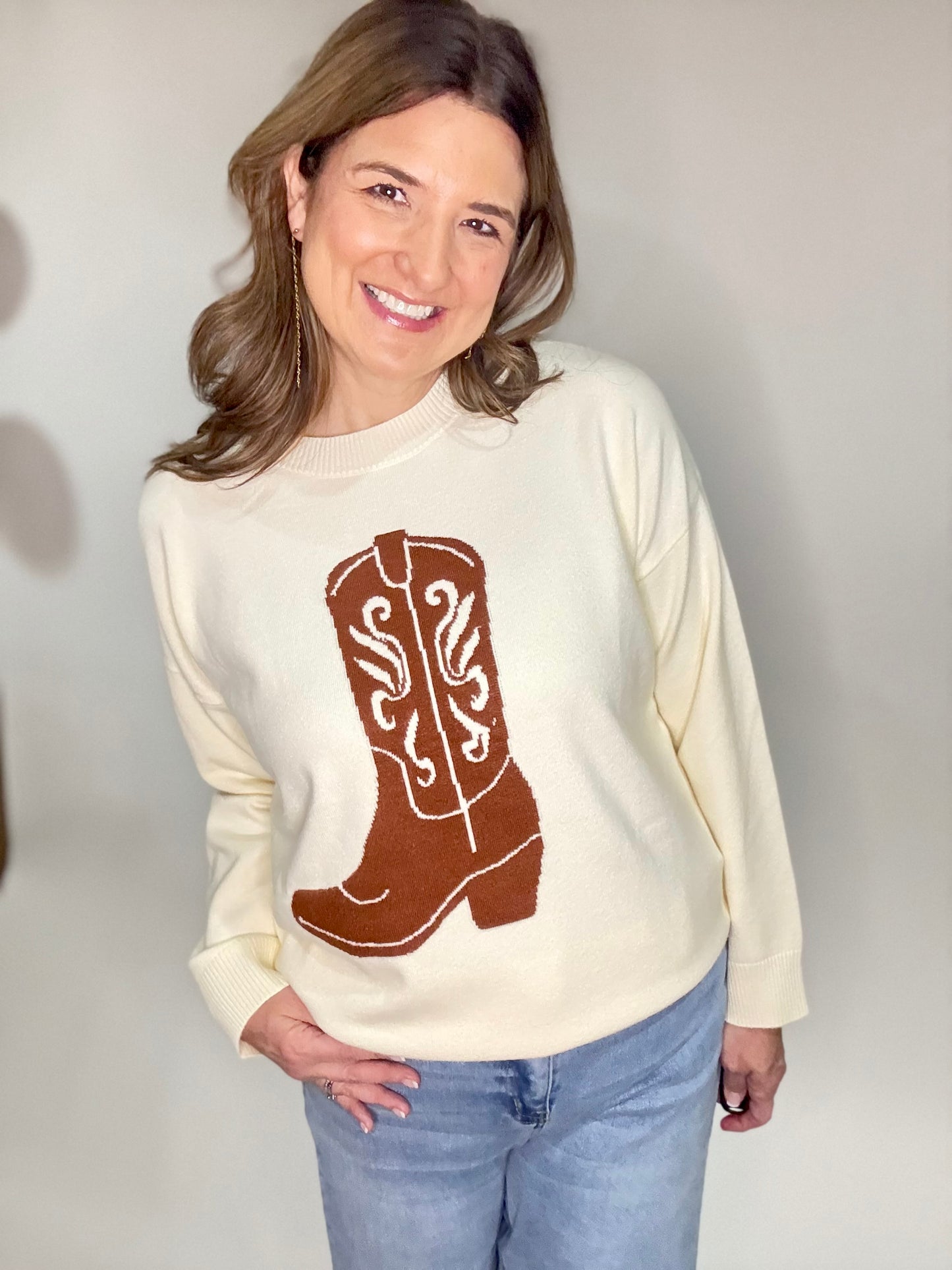 The Cowboy Boot Comfy Sweater