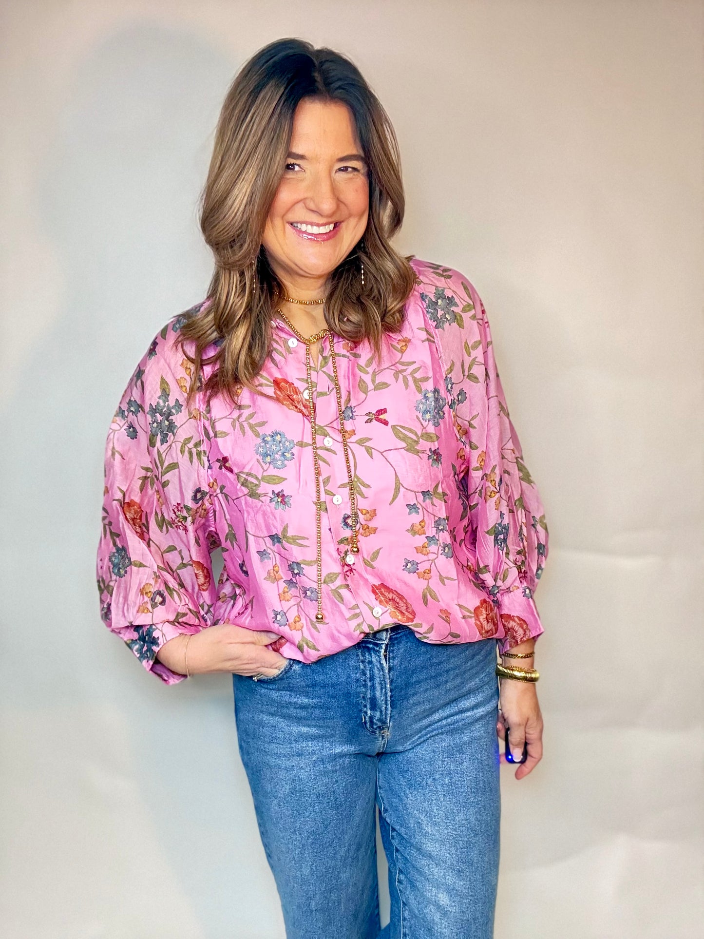 The Pink Garden Floral Top