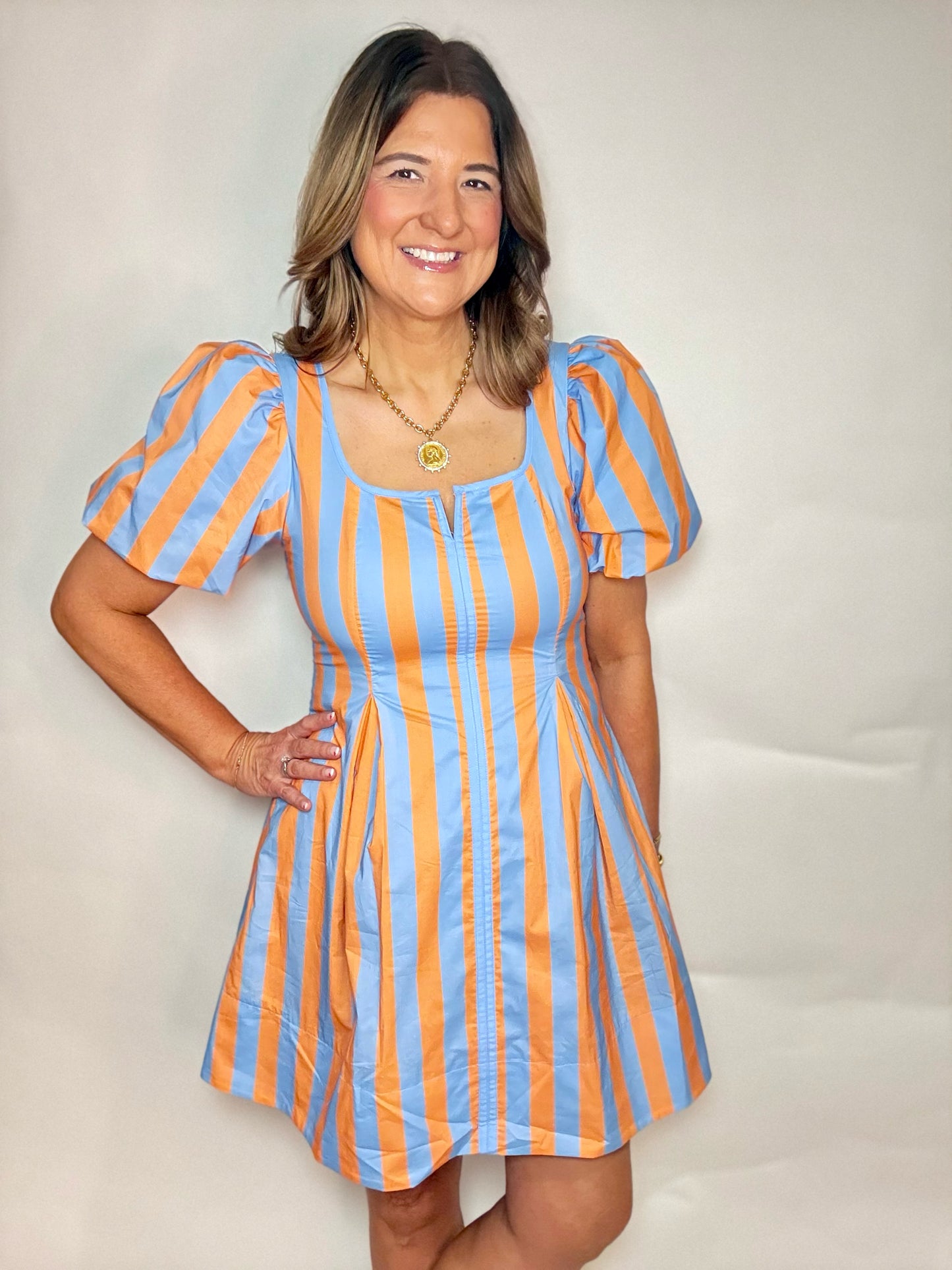 The Puff Sleeve Mini Dress - Triple Charm Boutique