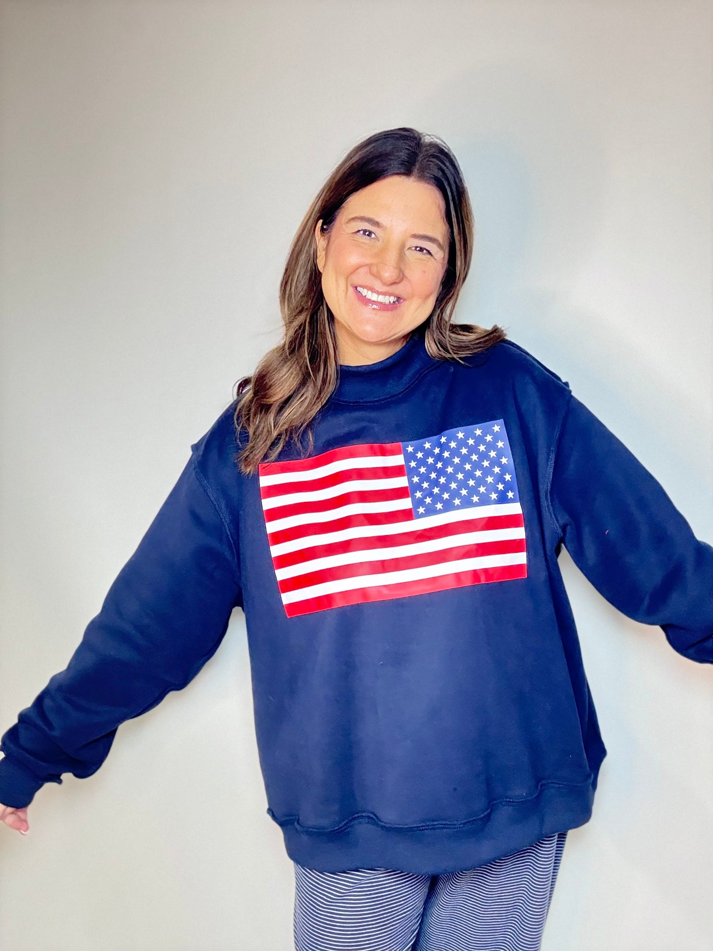 USA Reversible Navy Sweatshirt