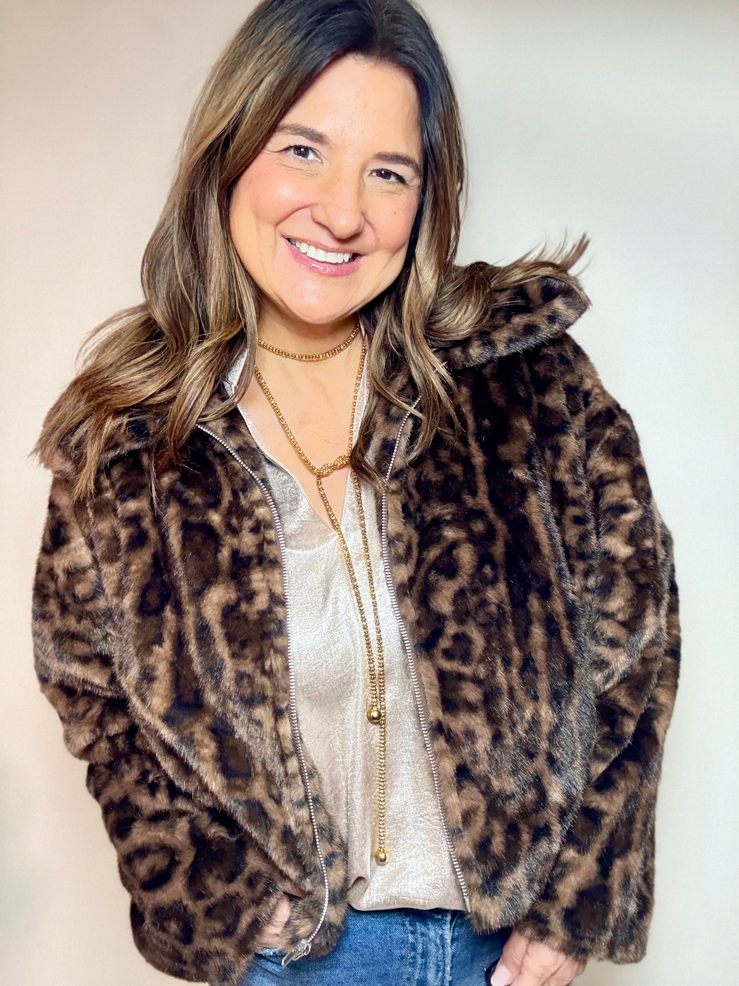 The Soft Leopard Fur Coat