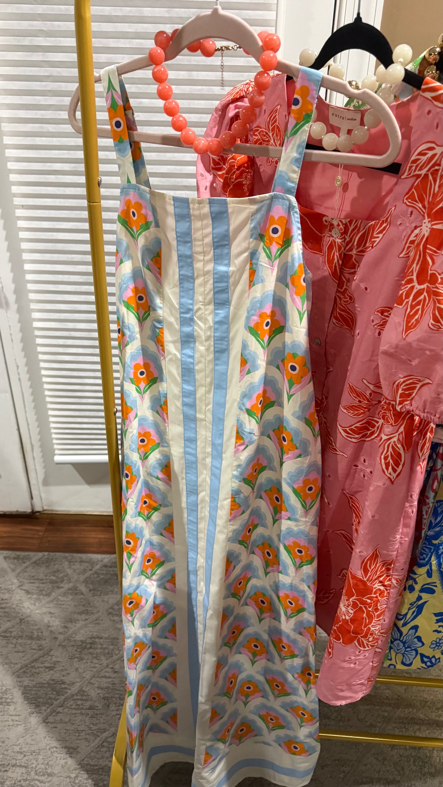 Crazy Daisy Blue Stripe Entro Midi