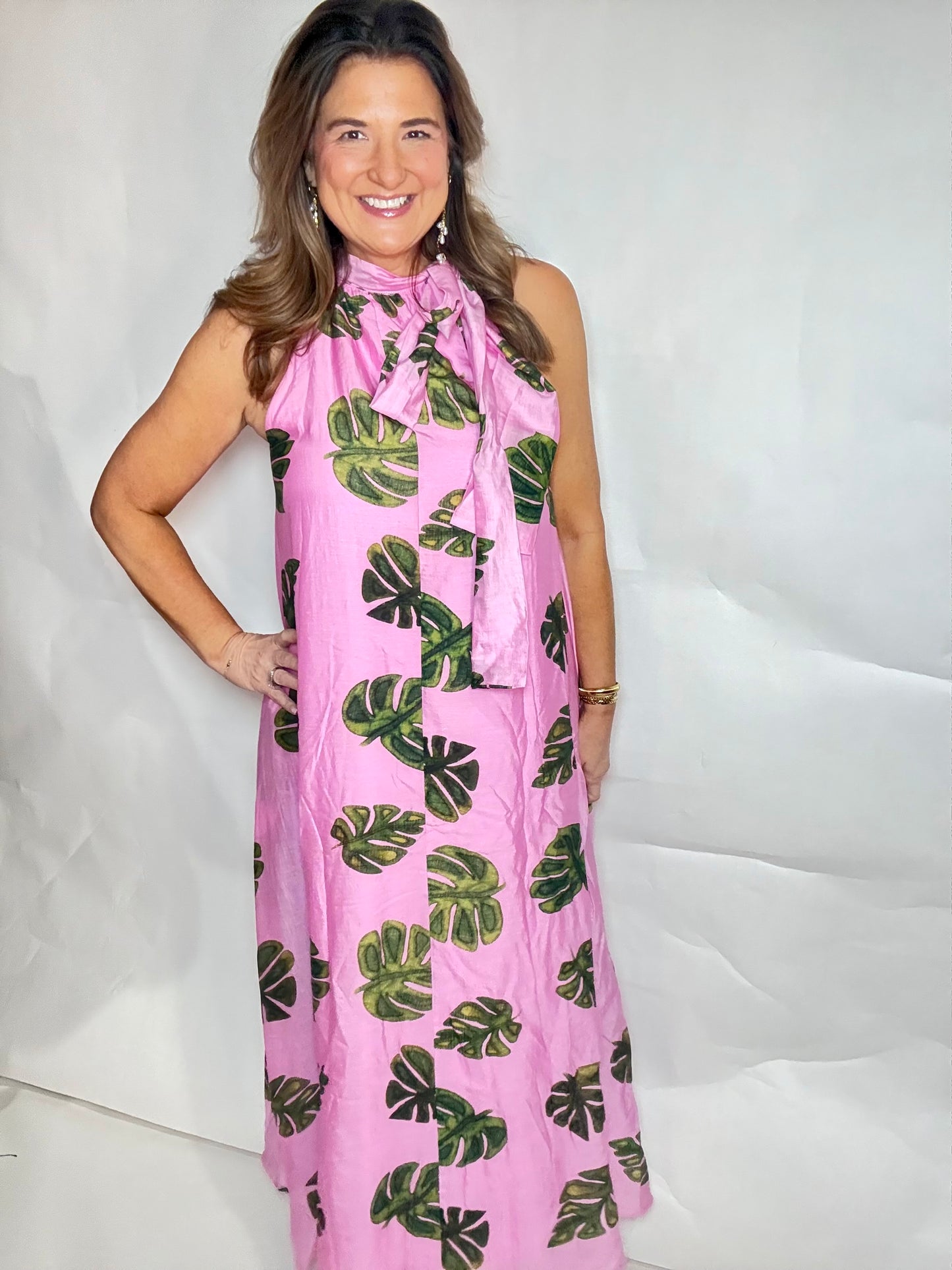 Palm Breeze Dress - Triple Charm Boutique
