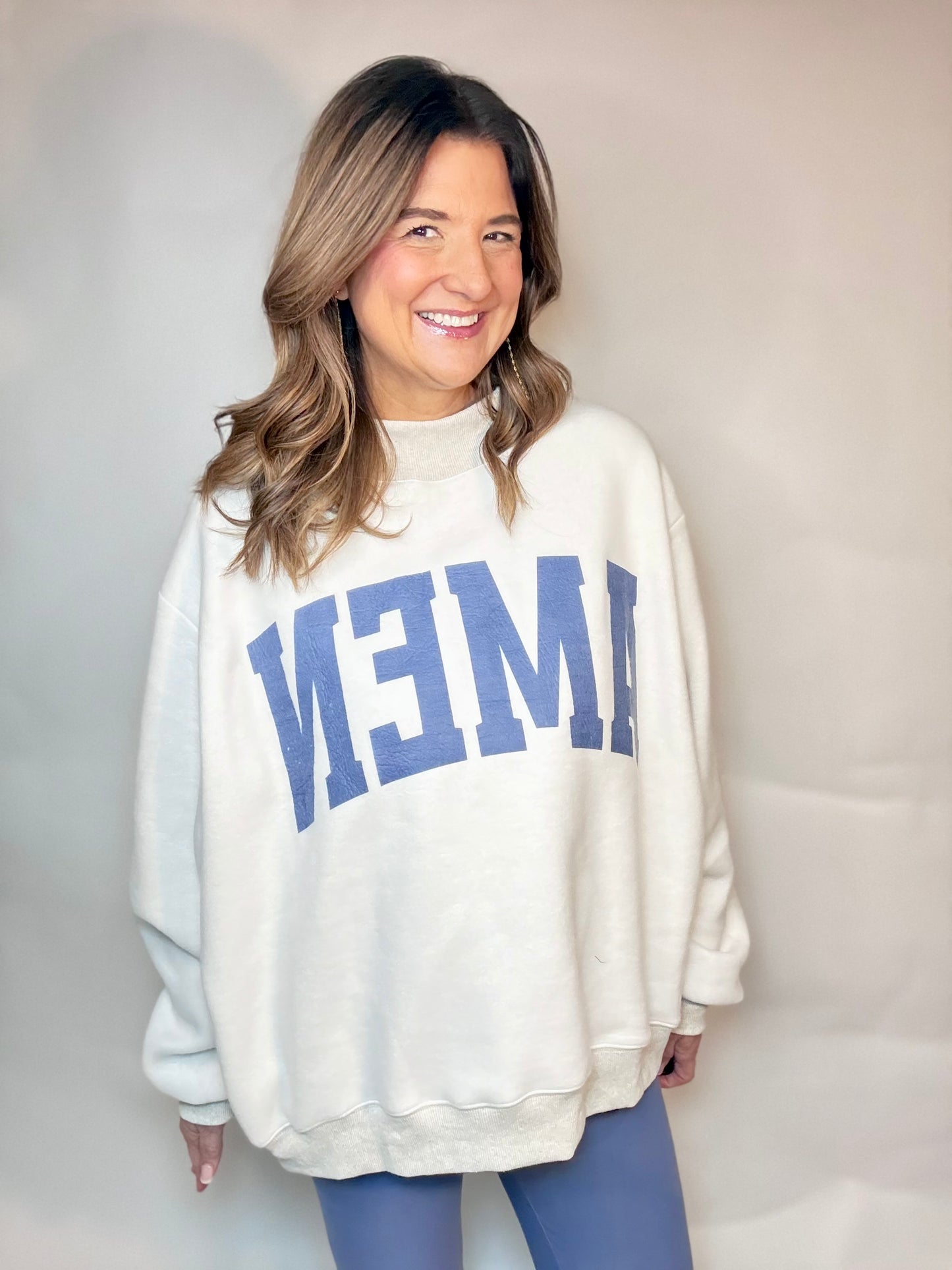 WWJD-AMEN  Reversible Grey  Sweatshirt