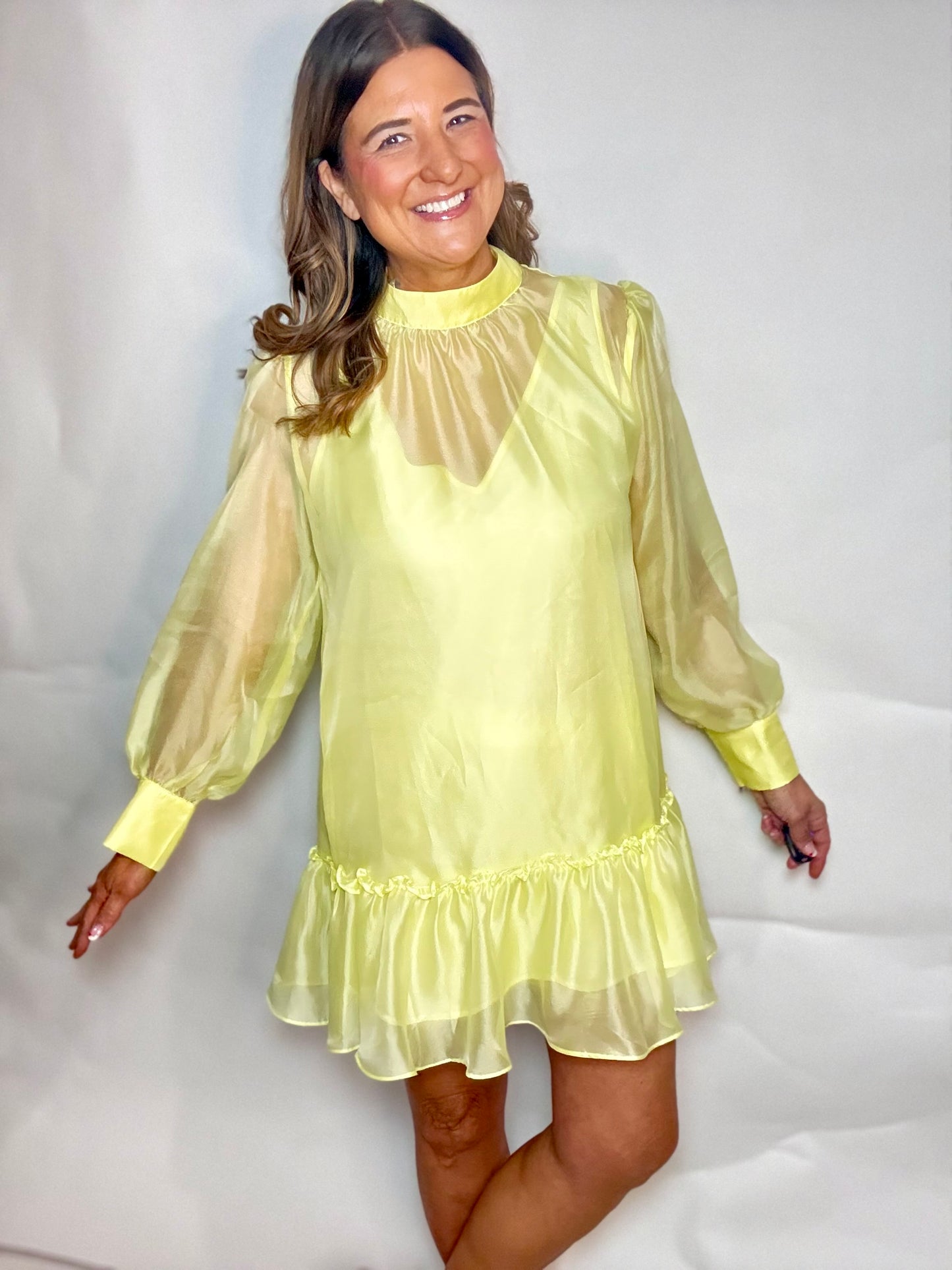 The Yellow Ribbon Bow Dress - Triple Charm Boutique