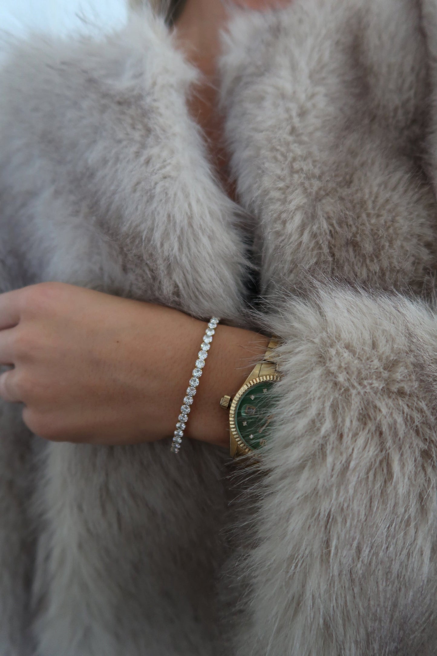 THICK STRETCHY TENNIS BRACELET - Triple Charm Boutique