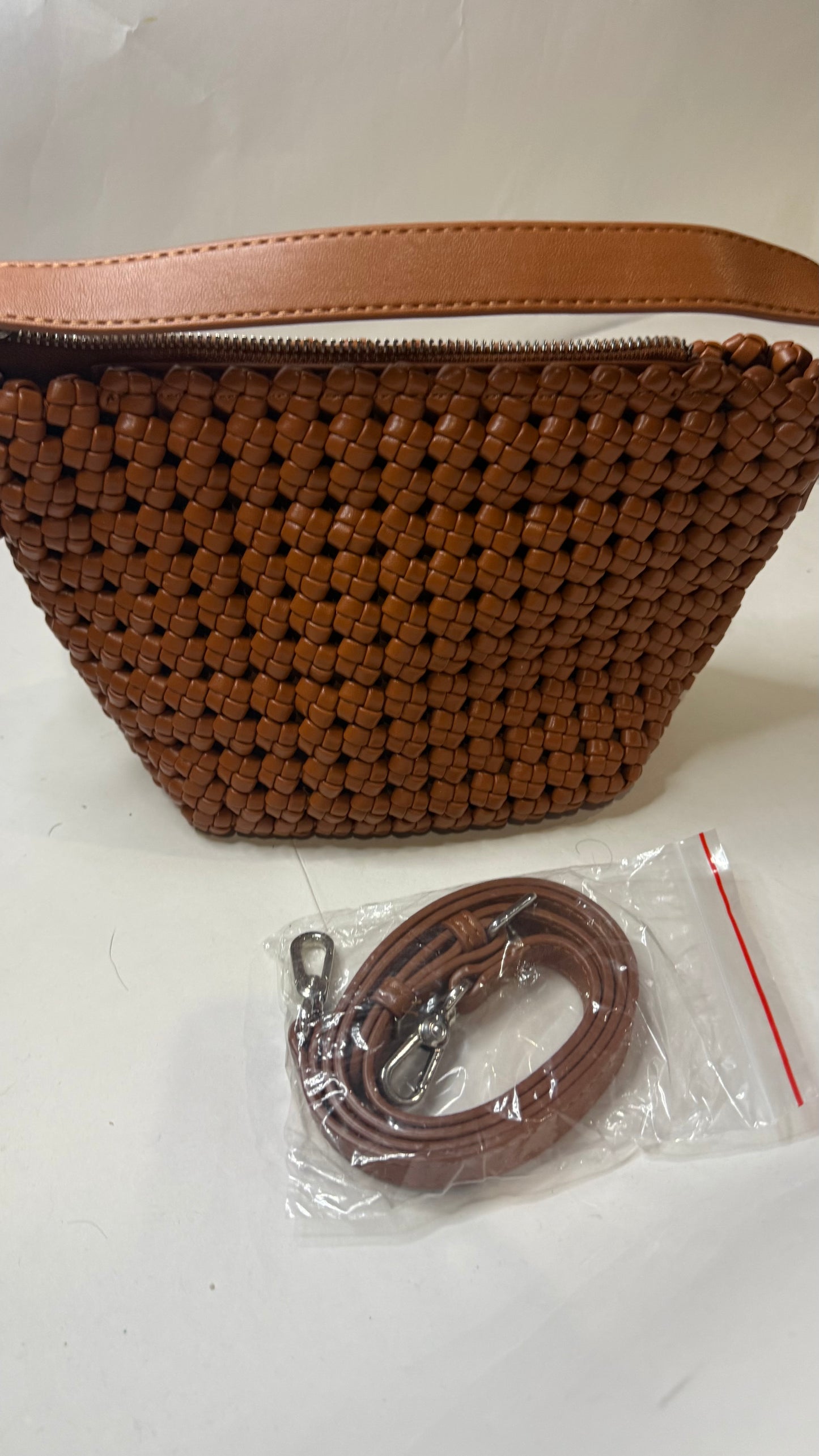 The Brown Braided Crossbody Purse