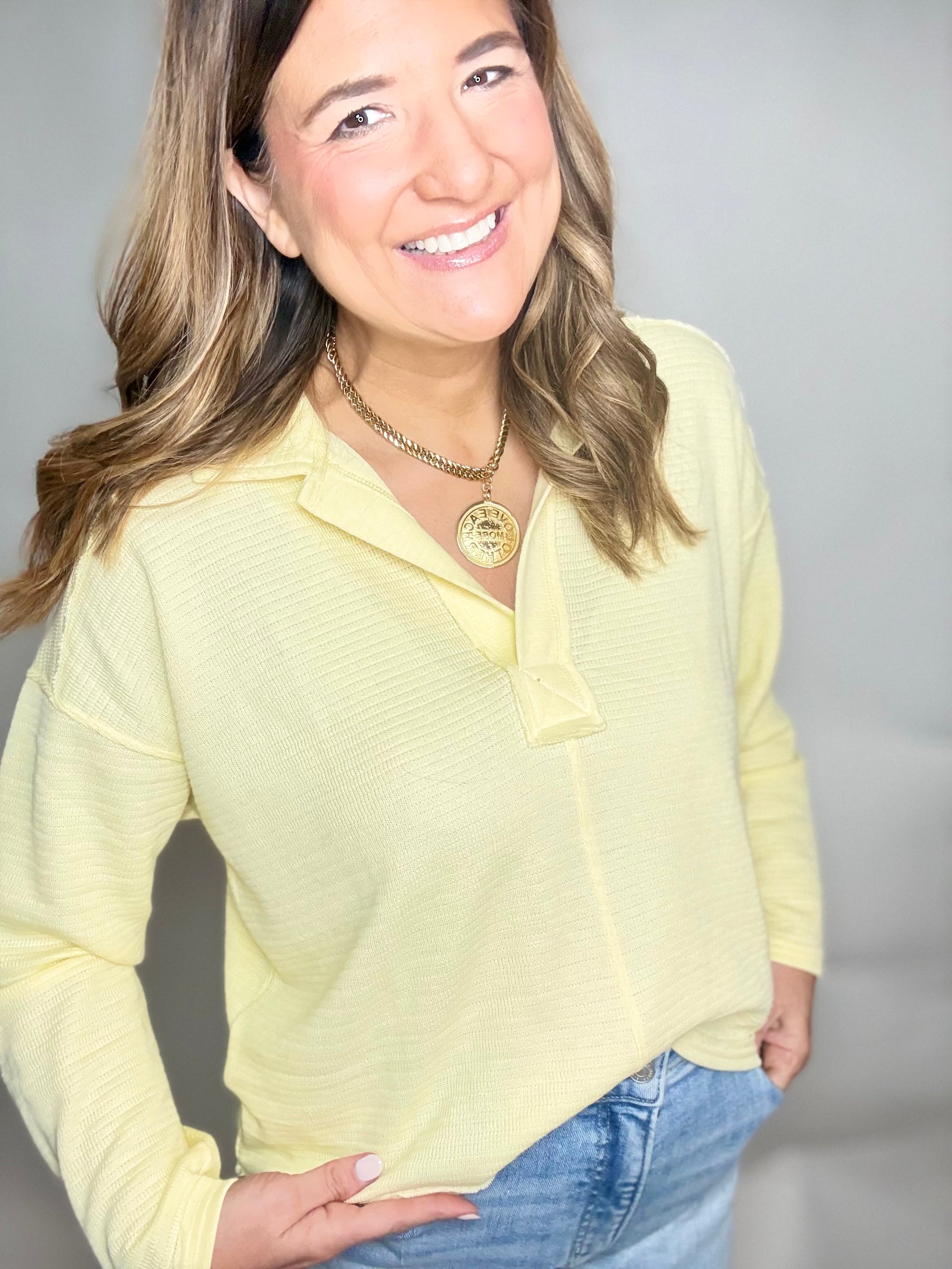 The Comfy Yellow Shirt - Triple Charm Boutique