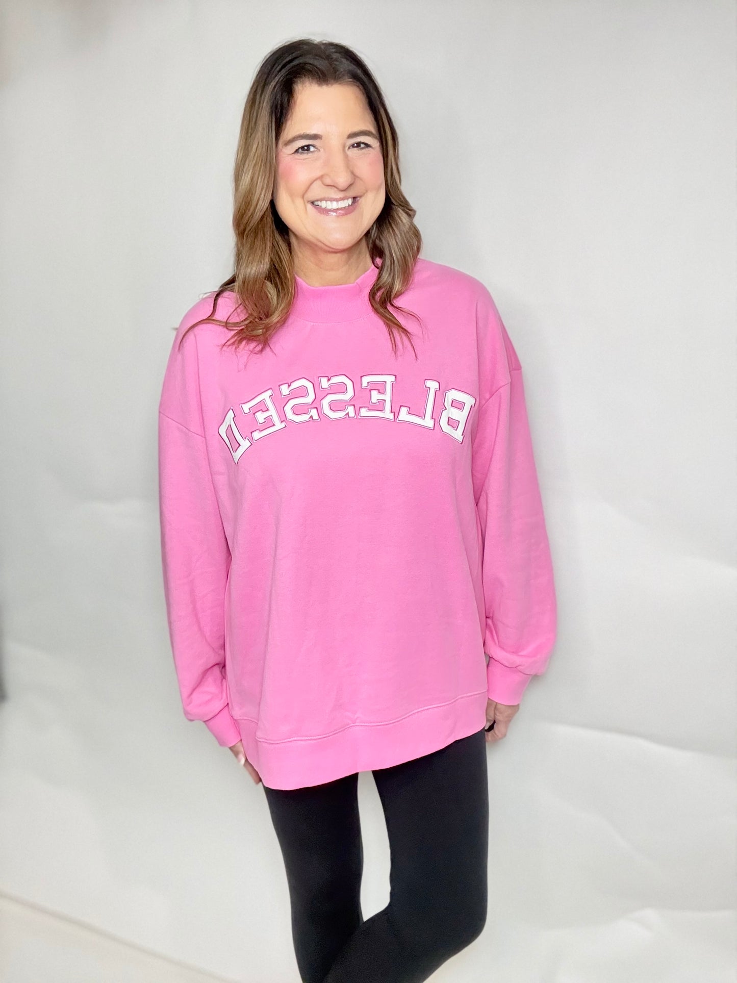 The Hot Pink Blessed Sweatshirt