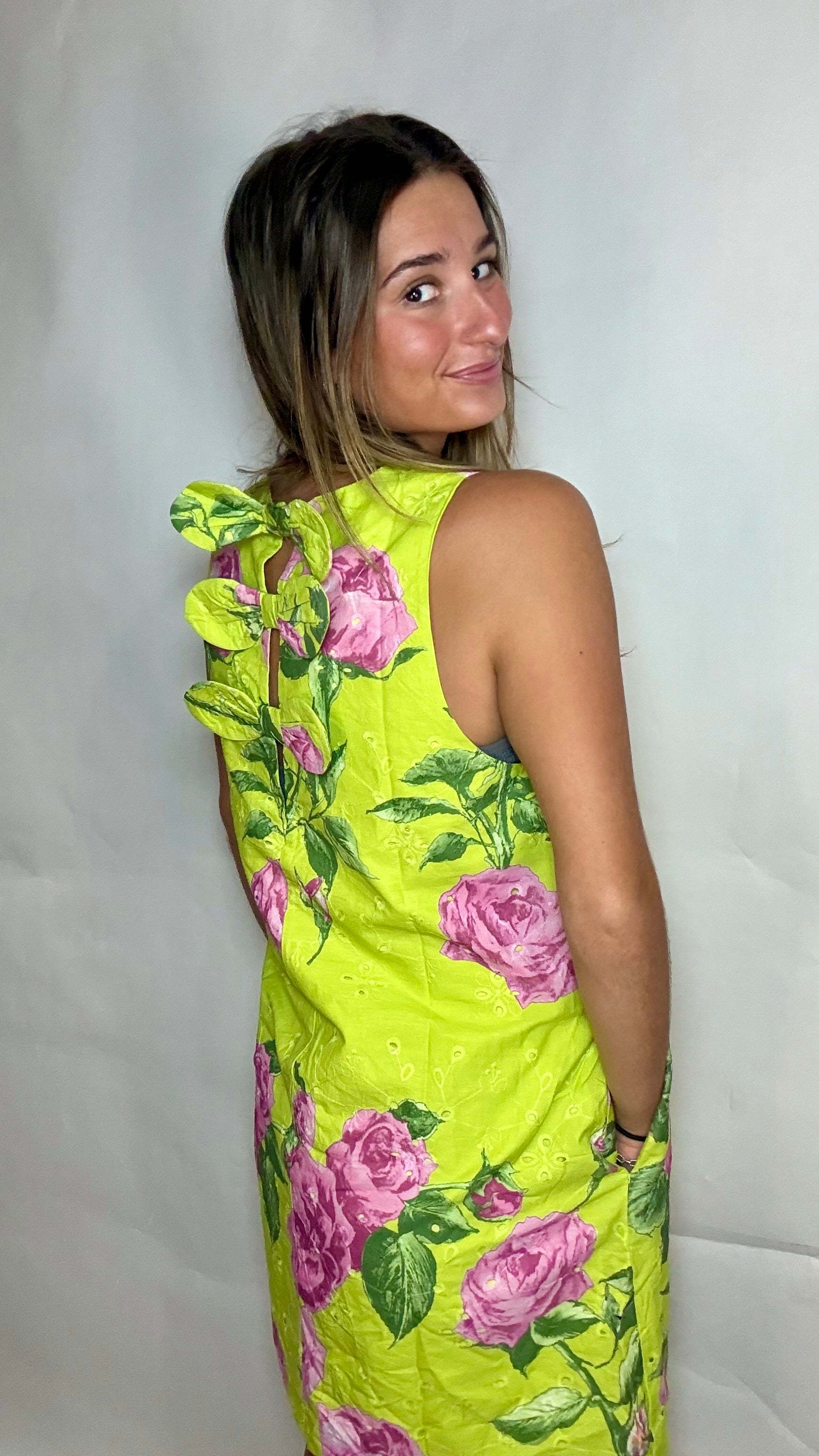 The Ella Green Mini Dress - Triple Charm Boutique