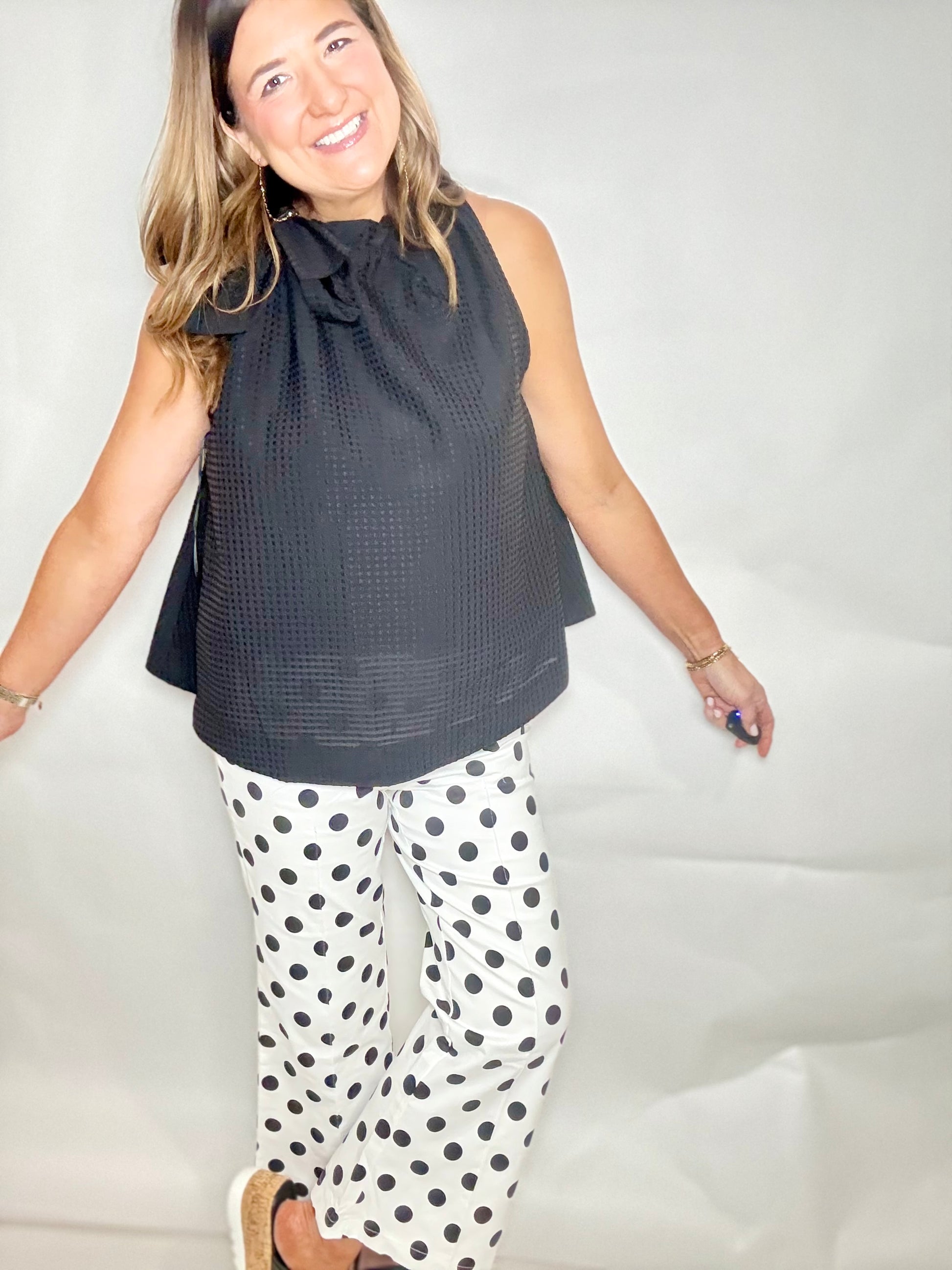 The Dotty Pull On Pants - Triple Charm Boutique