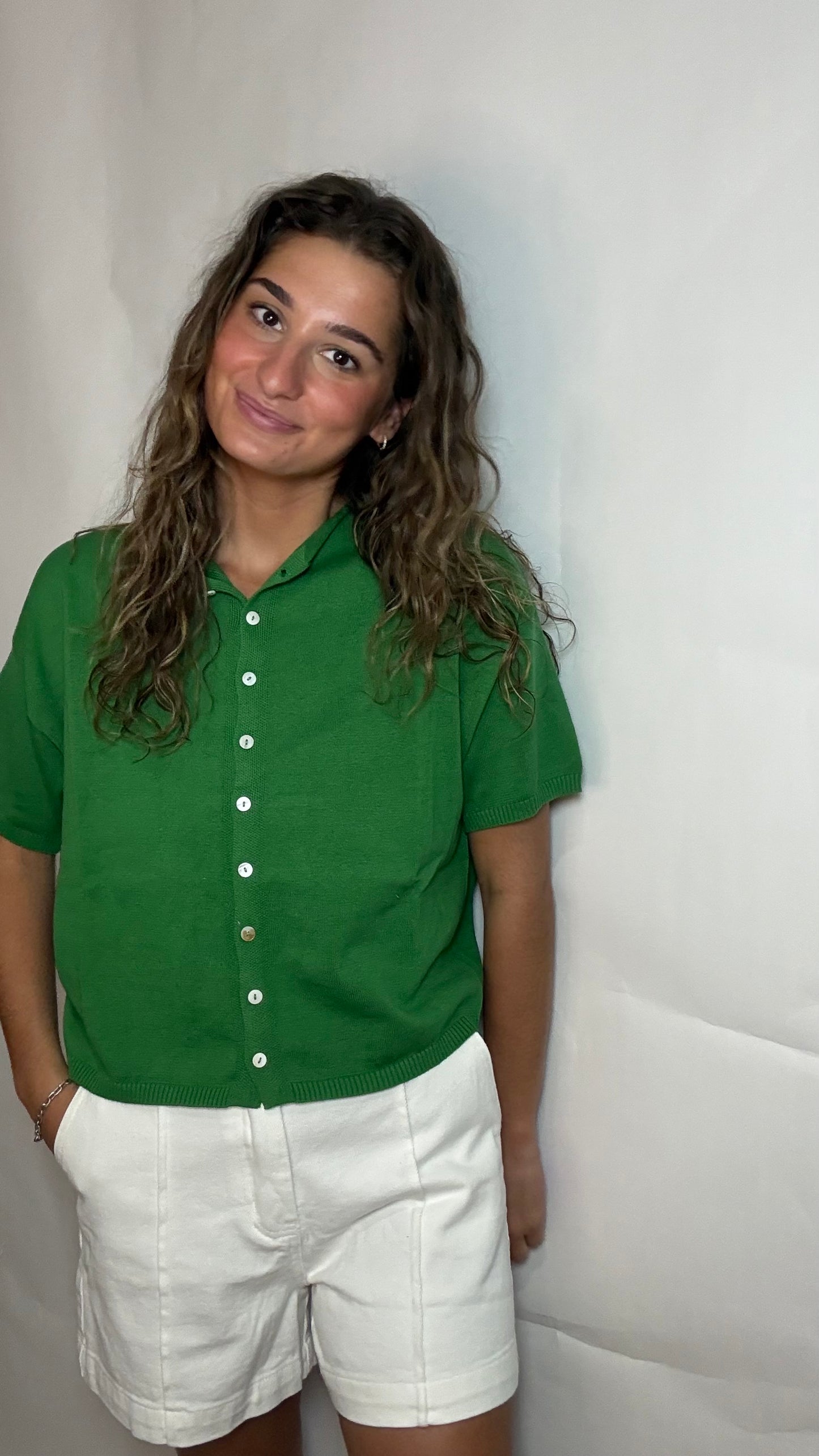 The Green Button Up Sweater