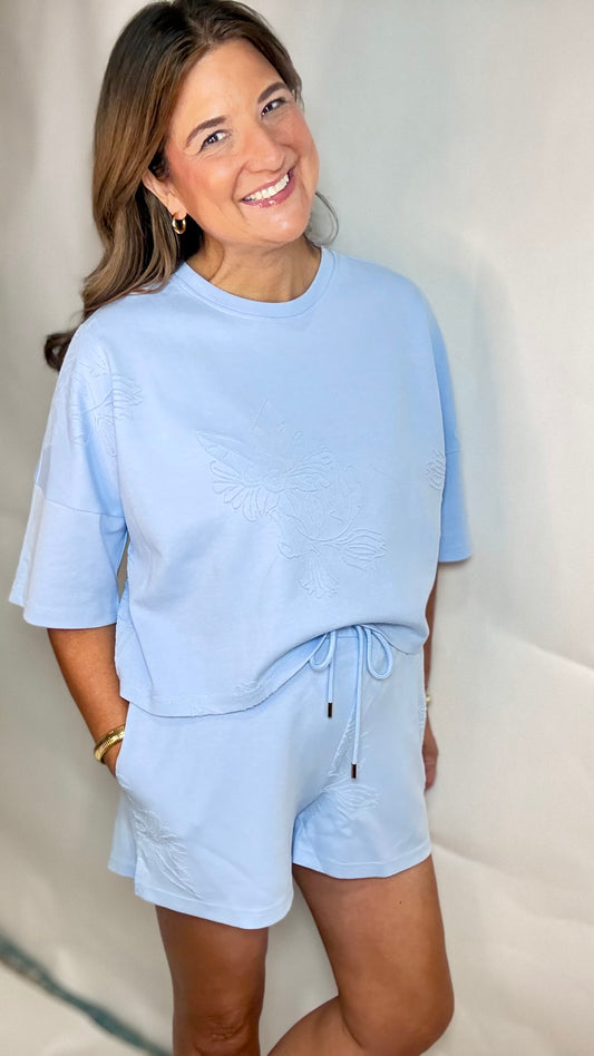 The Savanna Blue Floral Set - Triple Charm Boutique