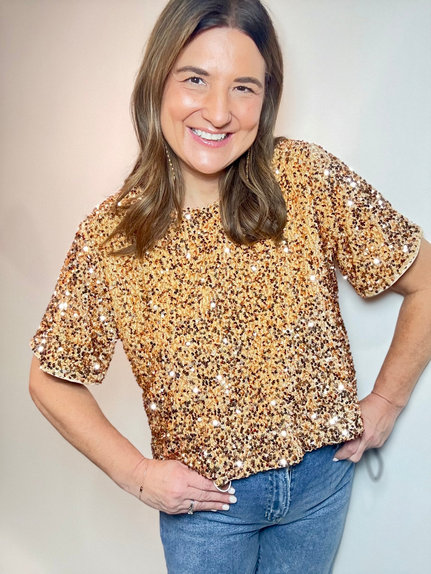 The Gold Sparkle Top