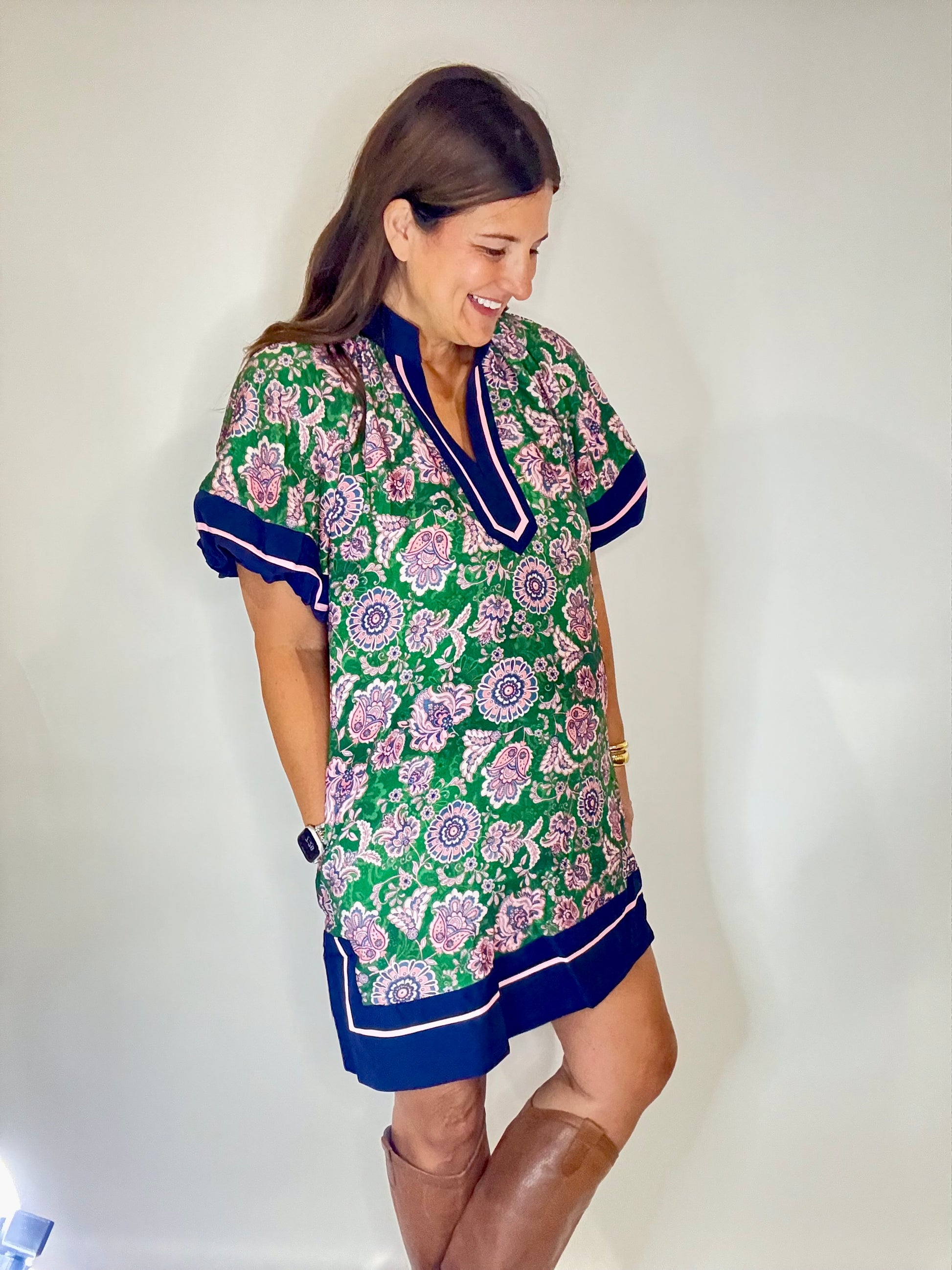 The Falling For Florals Shift Dress - Triple Charm Boutique