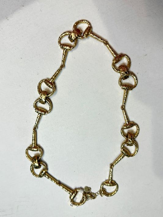 The Gold Horse-Bit  Necklace - Triple Charm Boutique