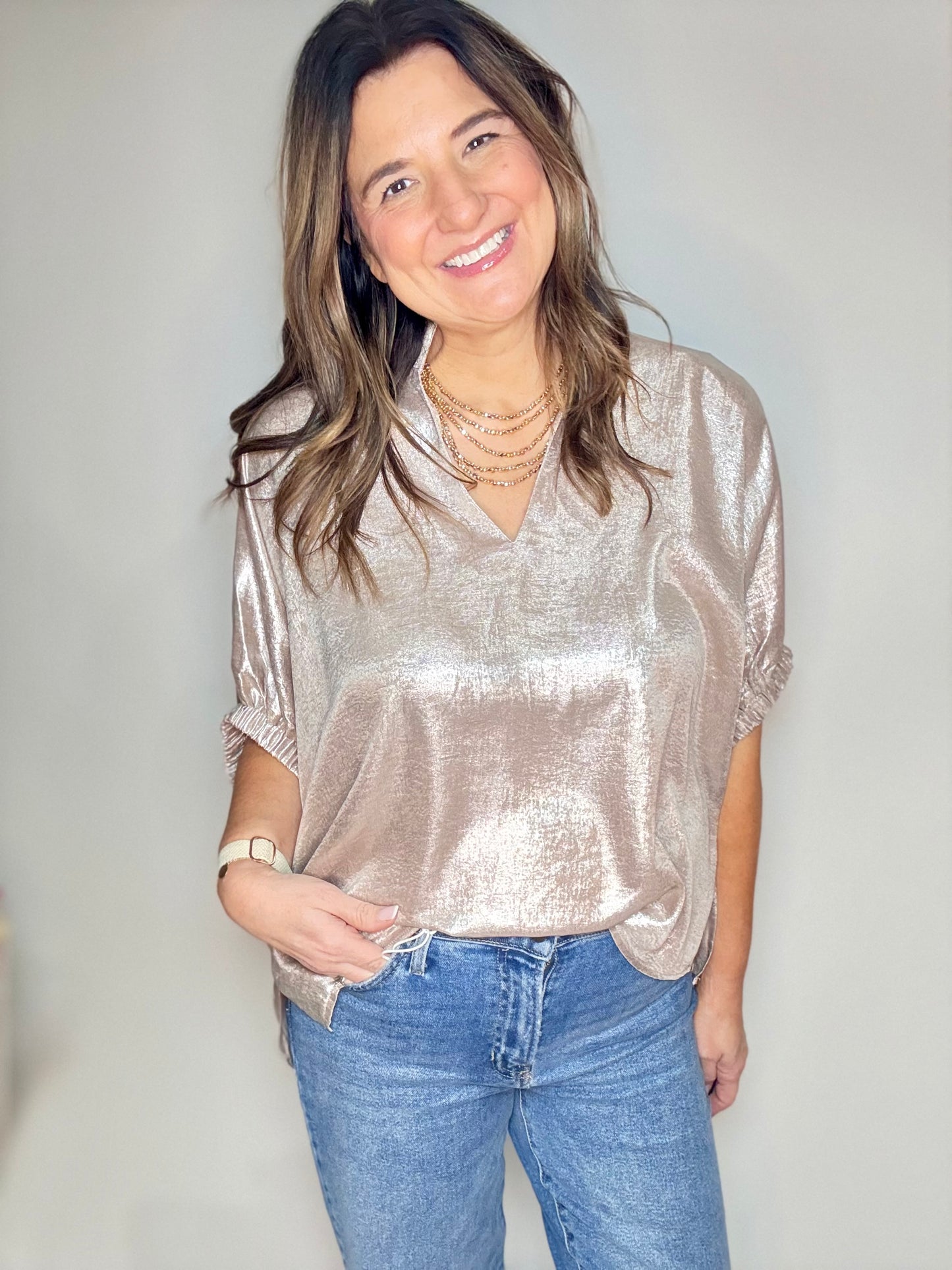 The Champagne  Dressy Top