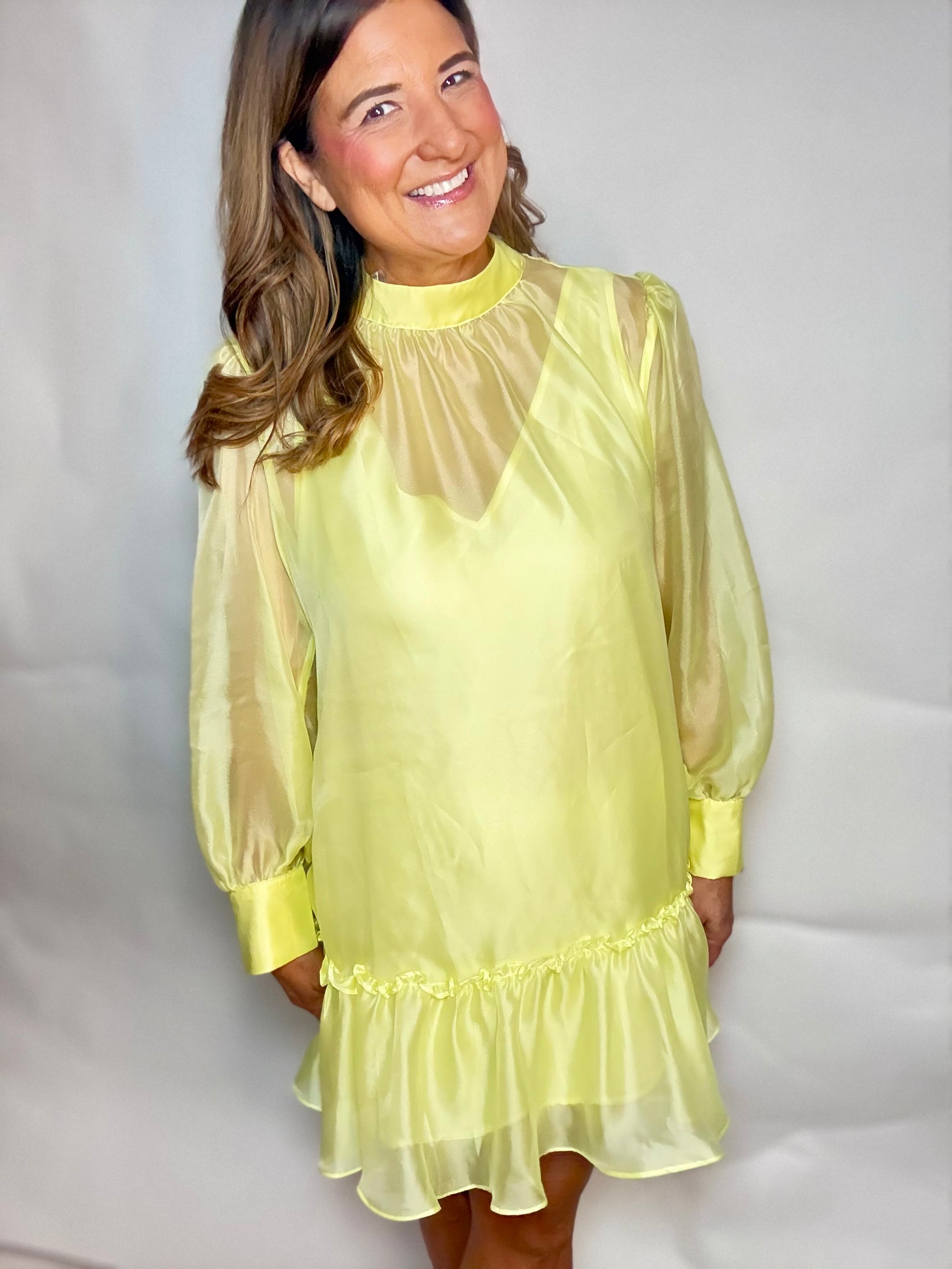 The Yellow Ribbon Bow Dress - Triple Charm Boutique