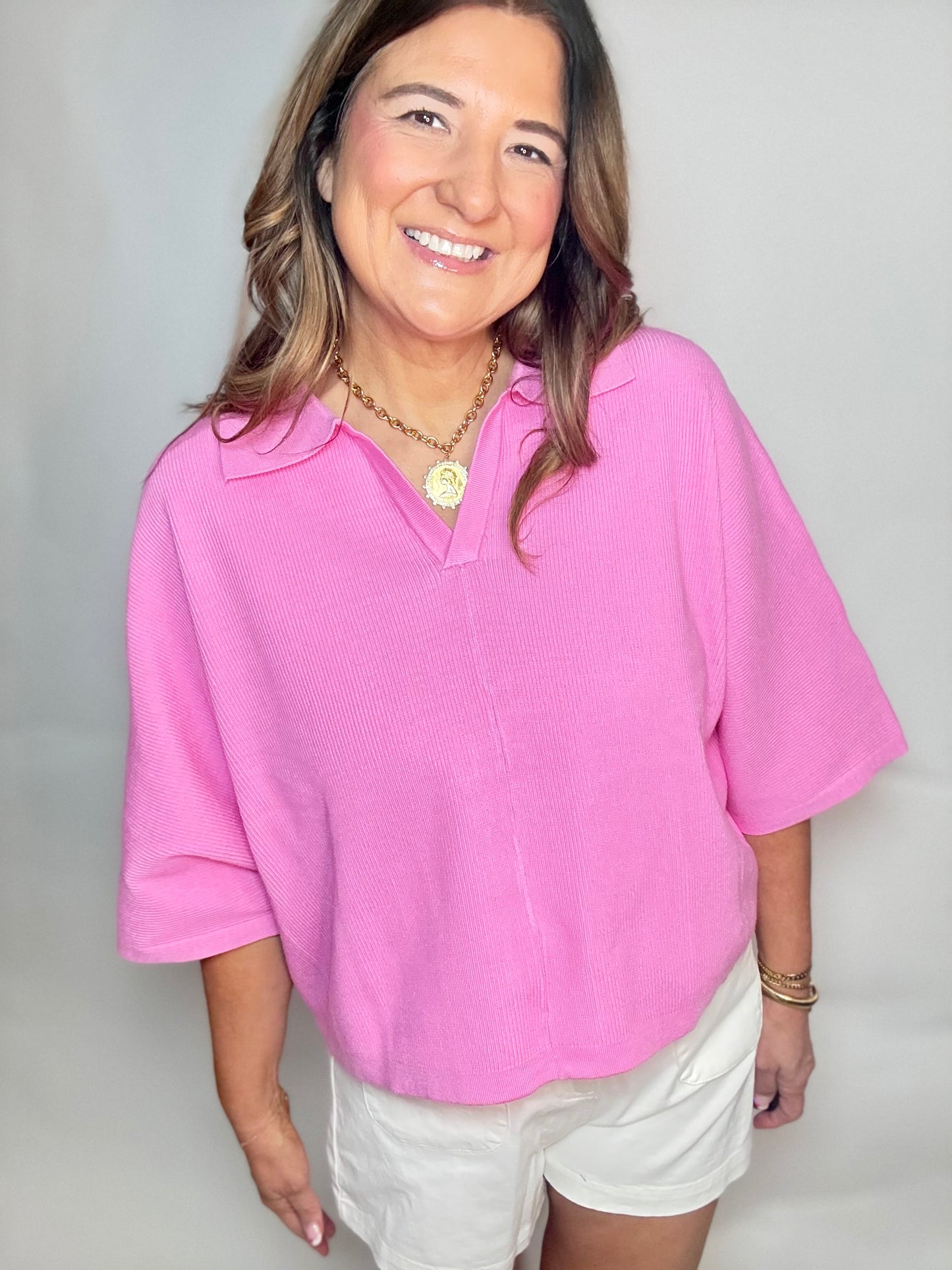 The Perfect Pink Bell Sweater - Triple Charm Boutique