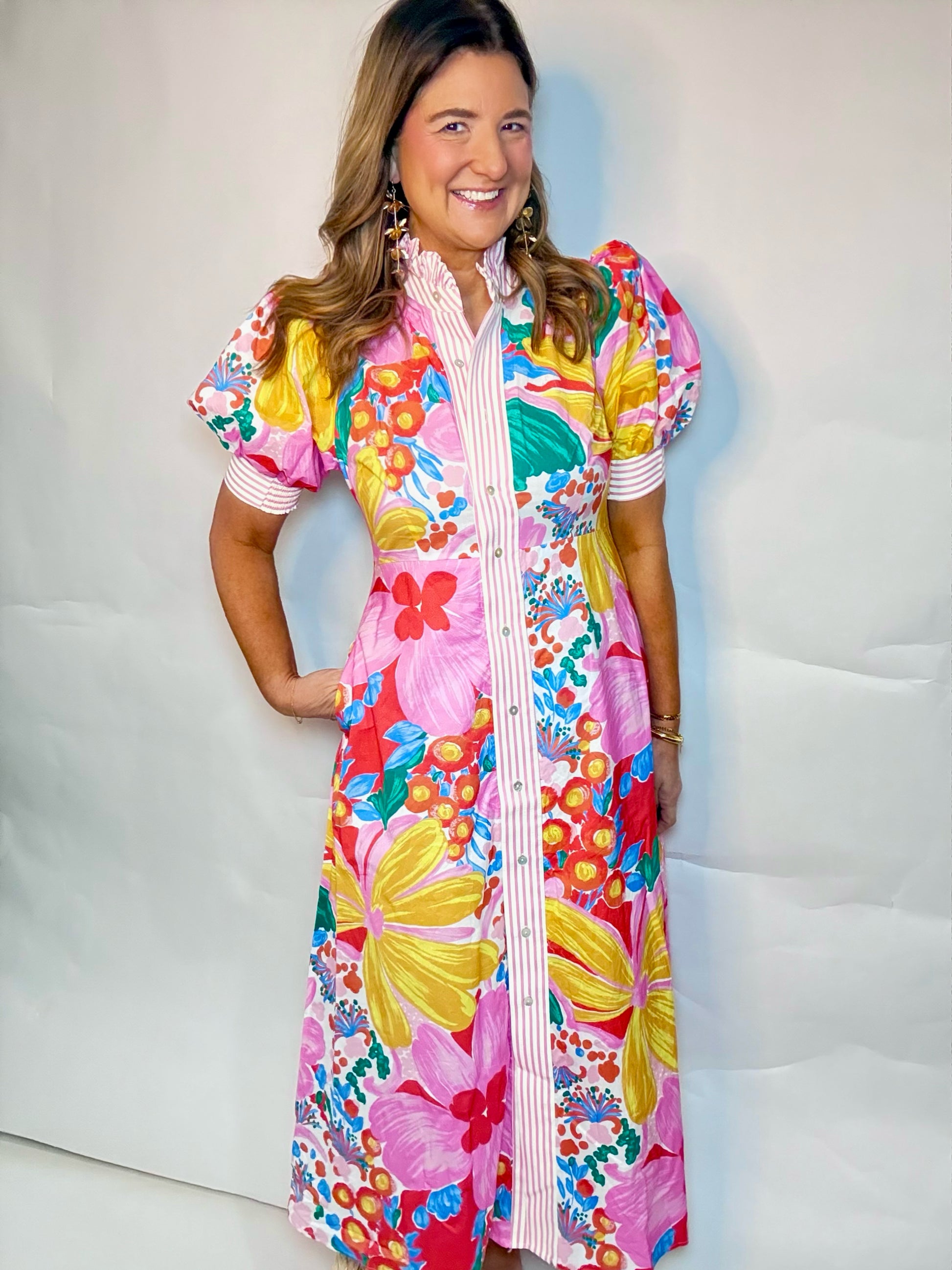 The Garden Party Midi Dress – Triple Charm Boutique The Garden Party Midi Dress – Triple Charm Boutique