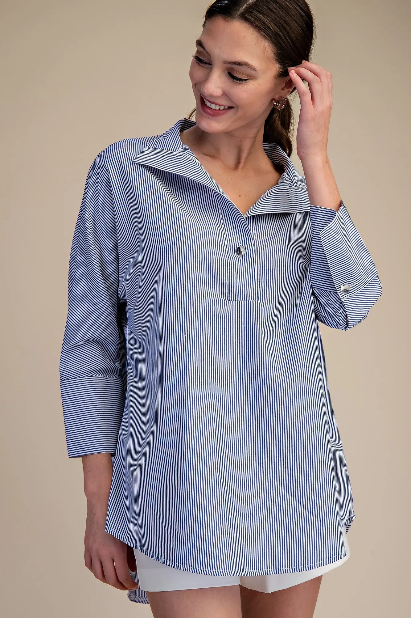 The Blue Stripe Tunic Top