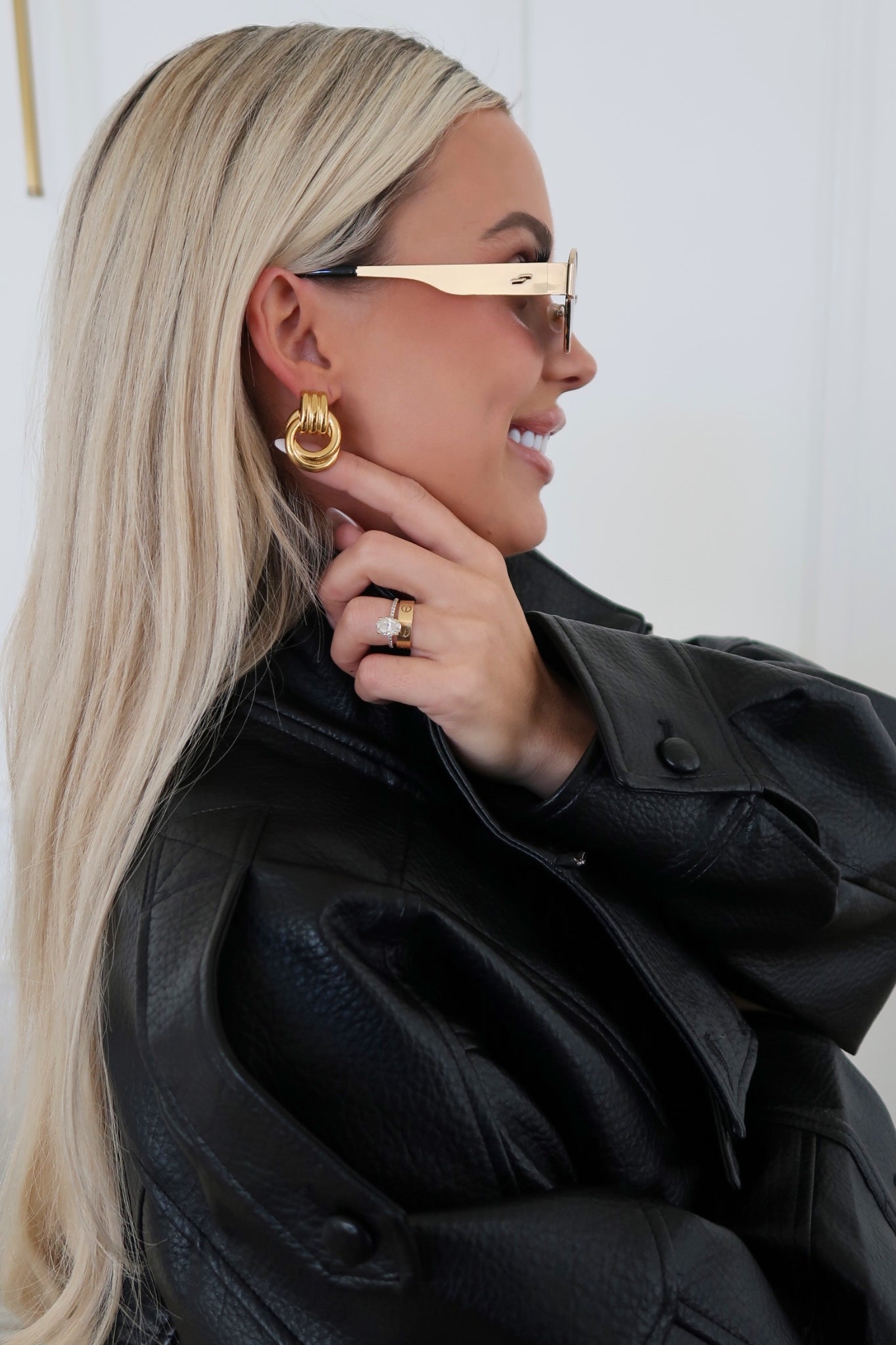GOLD HARPER EARRINGS - Triple Charm Boutique