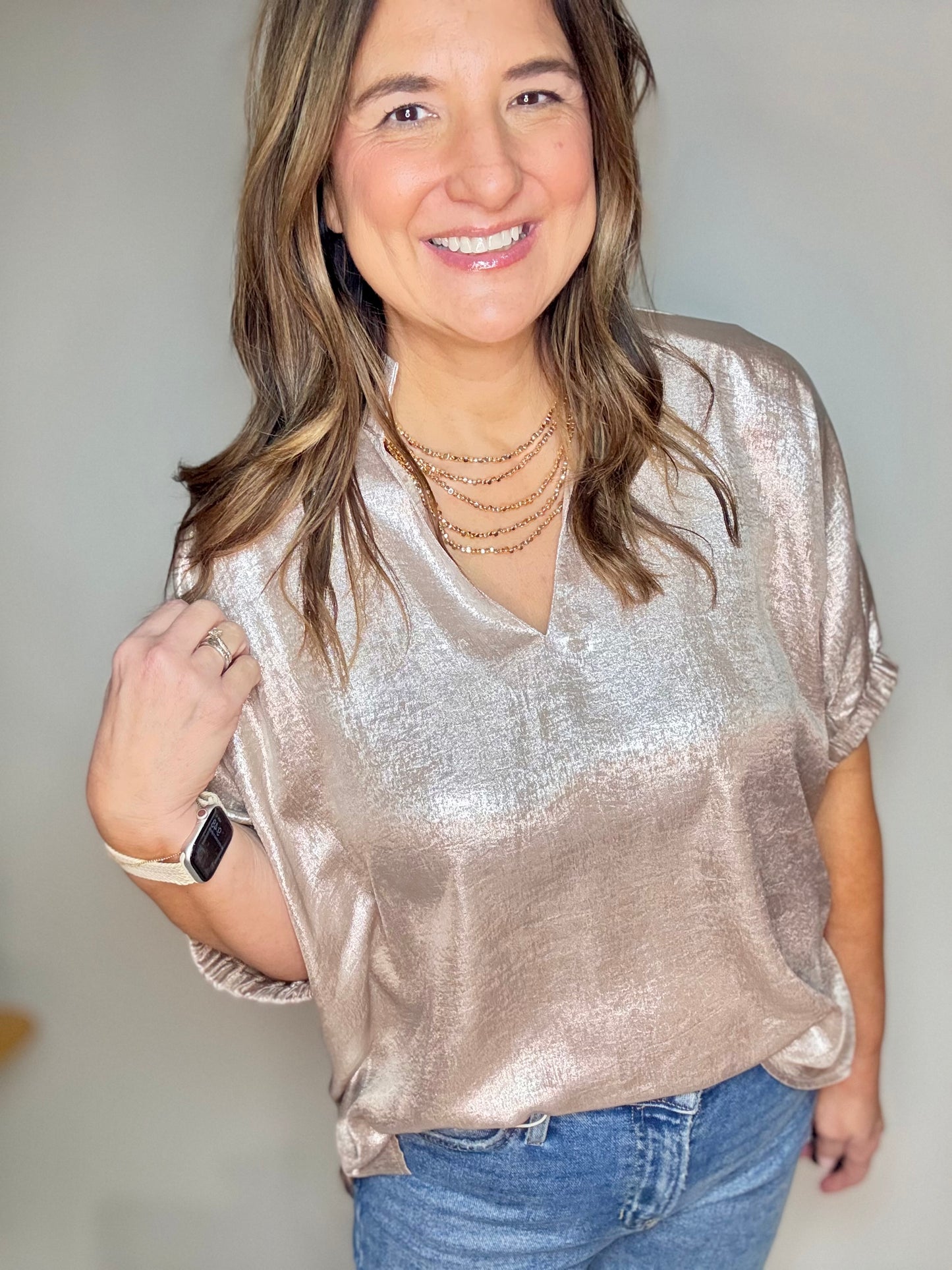 The Champagne  Dressy Top