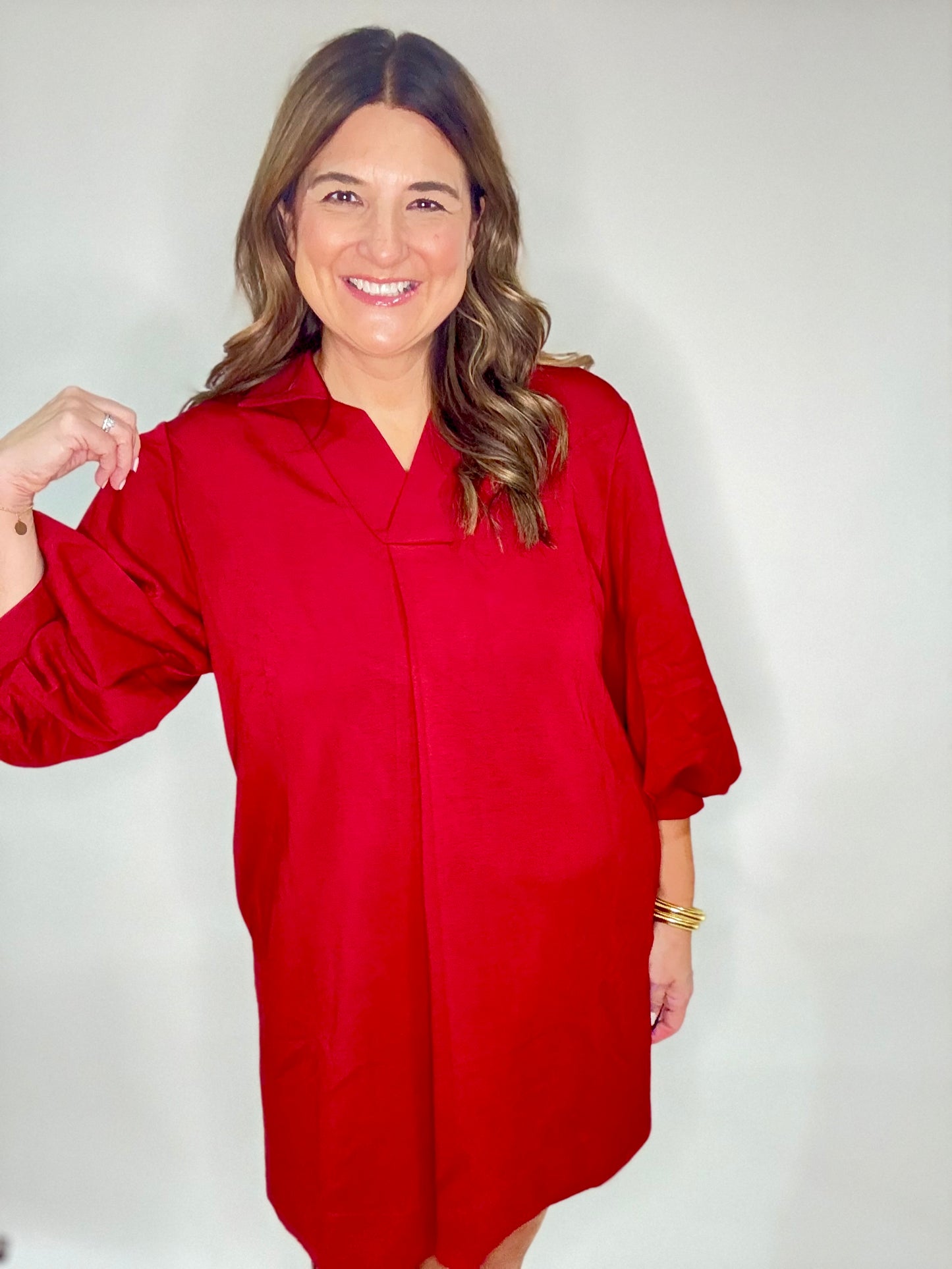 The Cherry Red Dress - Triple Charm Boutique