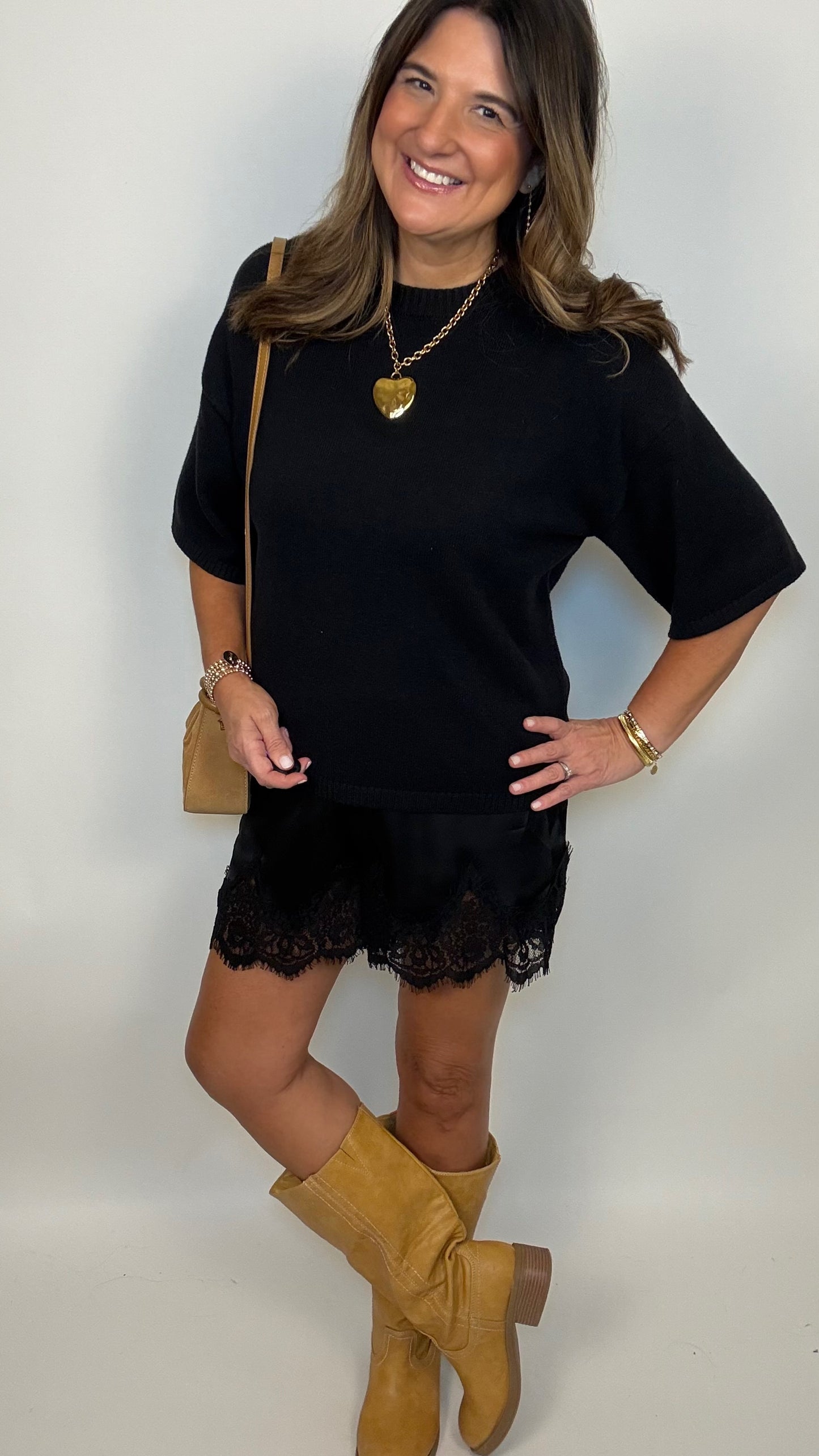 The Black Lace Shorts