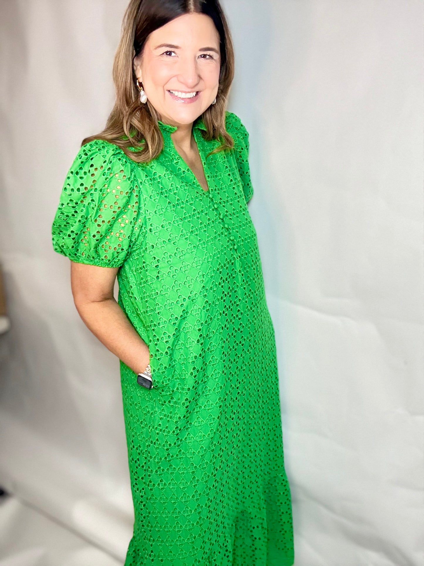 The Gorgeous Green Midi Dress - Triple Charm Boutique