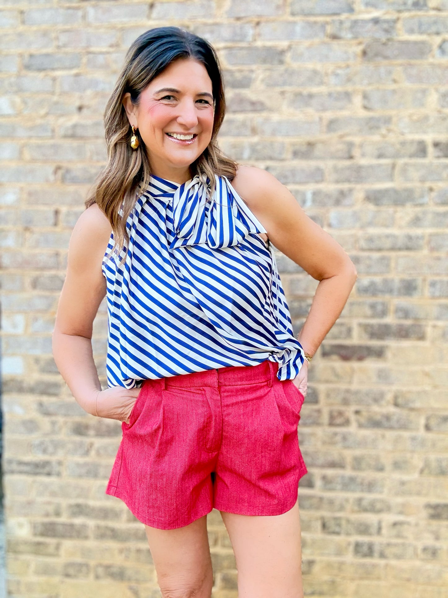 The Nautical Bow Tie Top