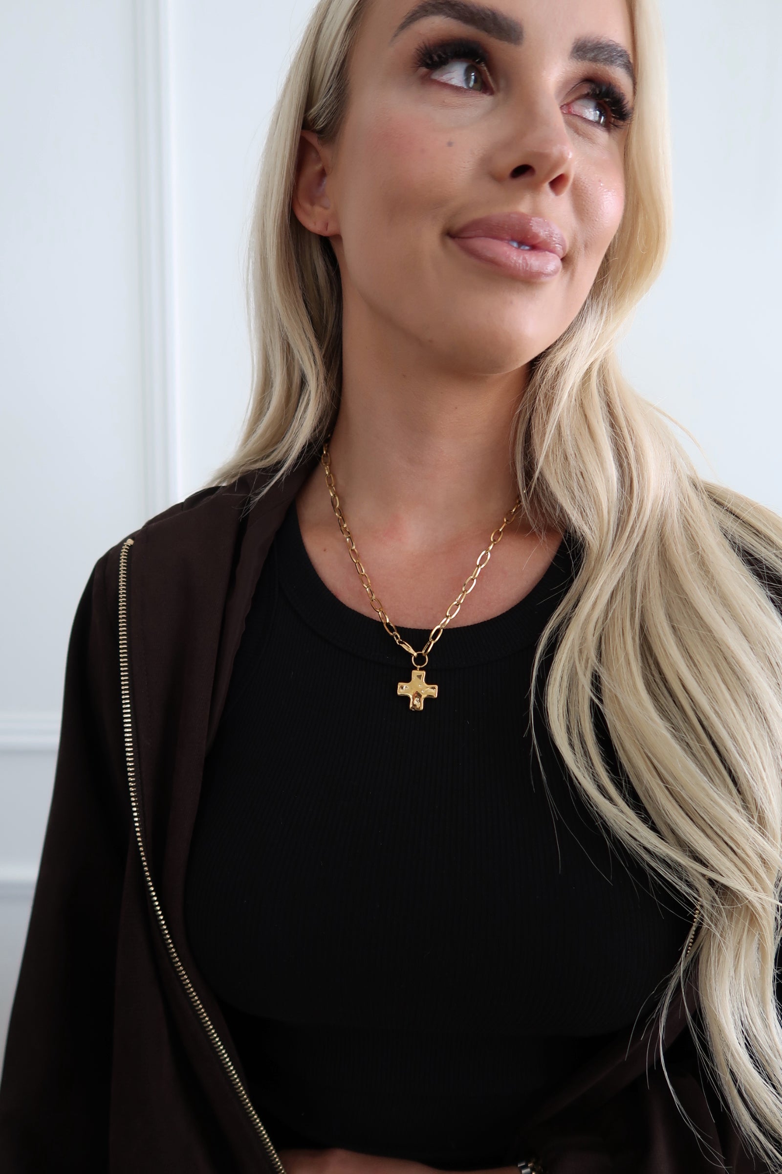 PAPERCLIP CROSS NECKLACE ￼ - Triple Charm Boutique