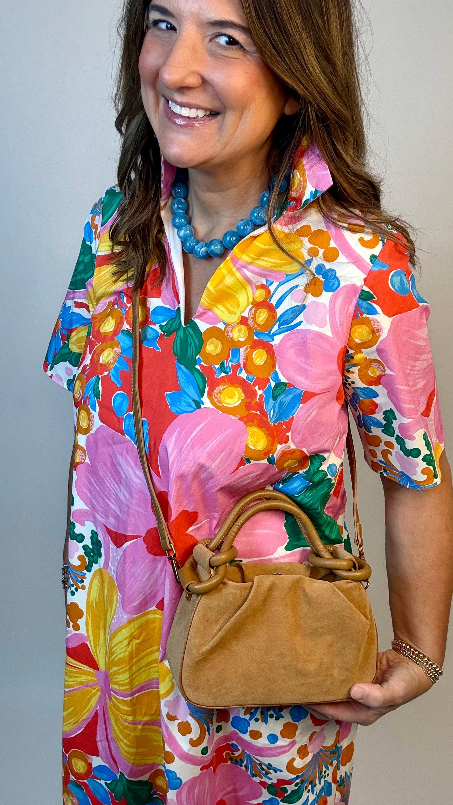 The Colorful Ruffle Mini Dress