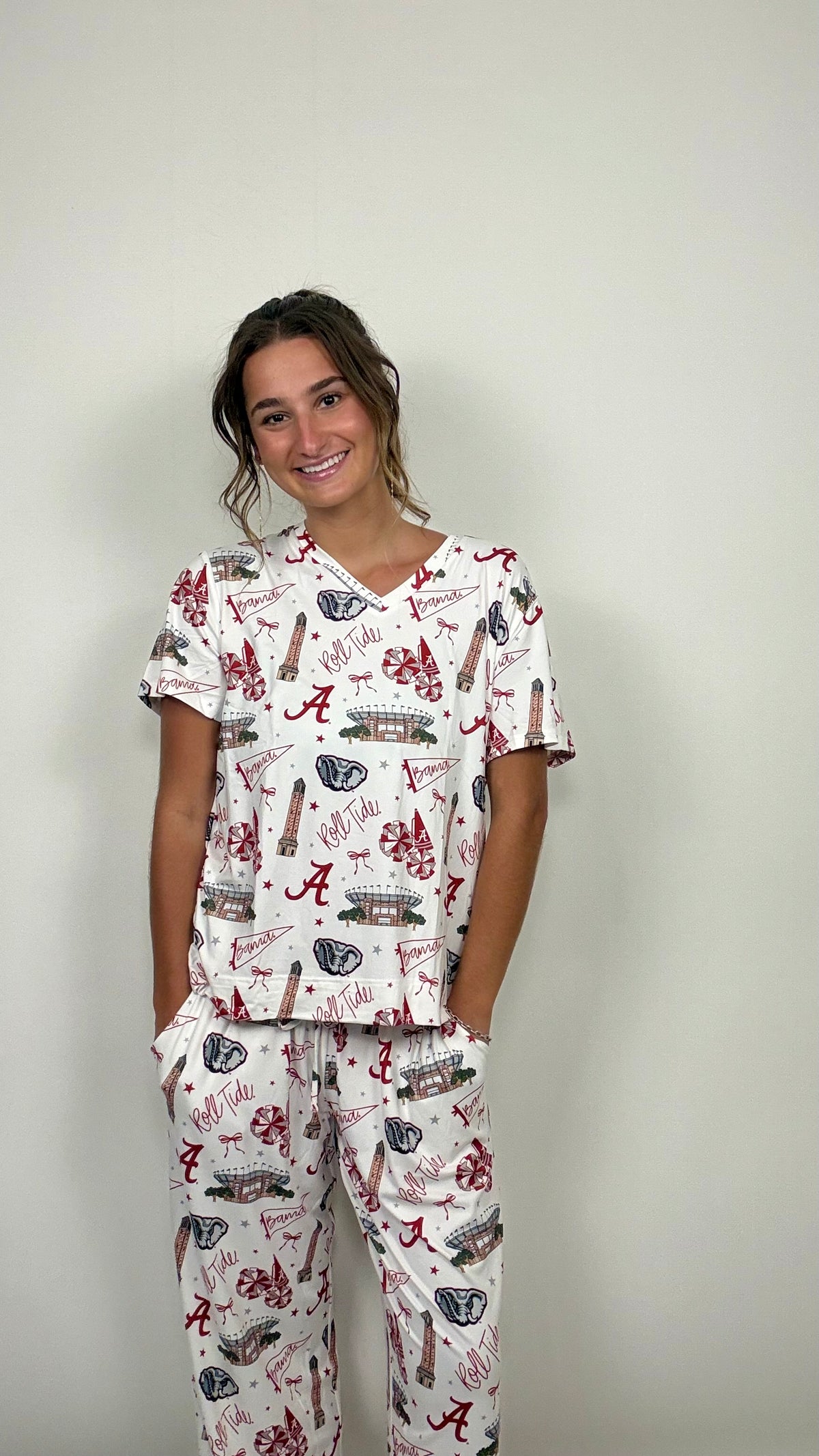 The Mary Square Alabama Pajama's Pants Set