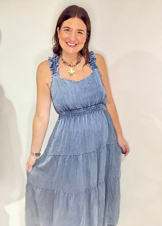 The Denim Midi Dress