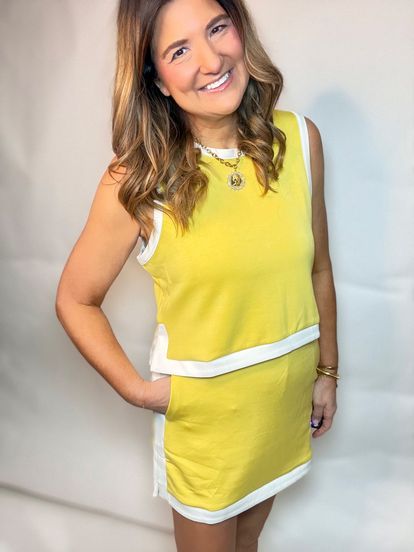 The Yellow Scuba Skort Set