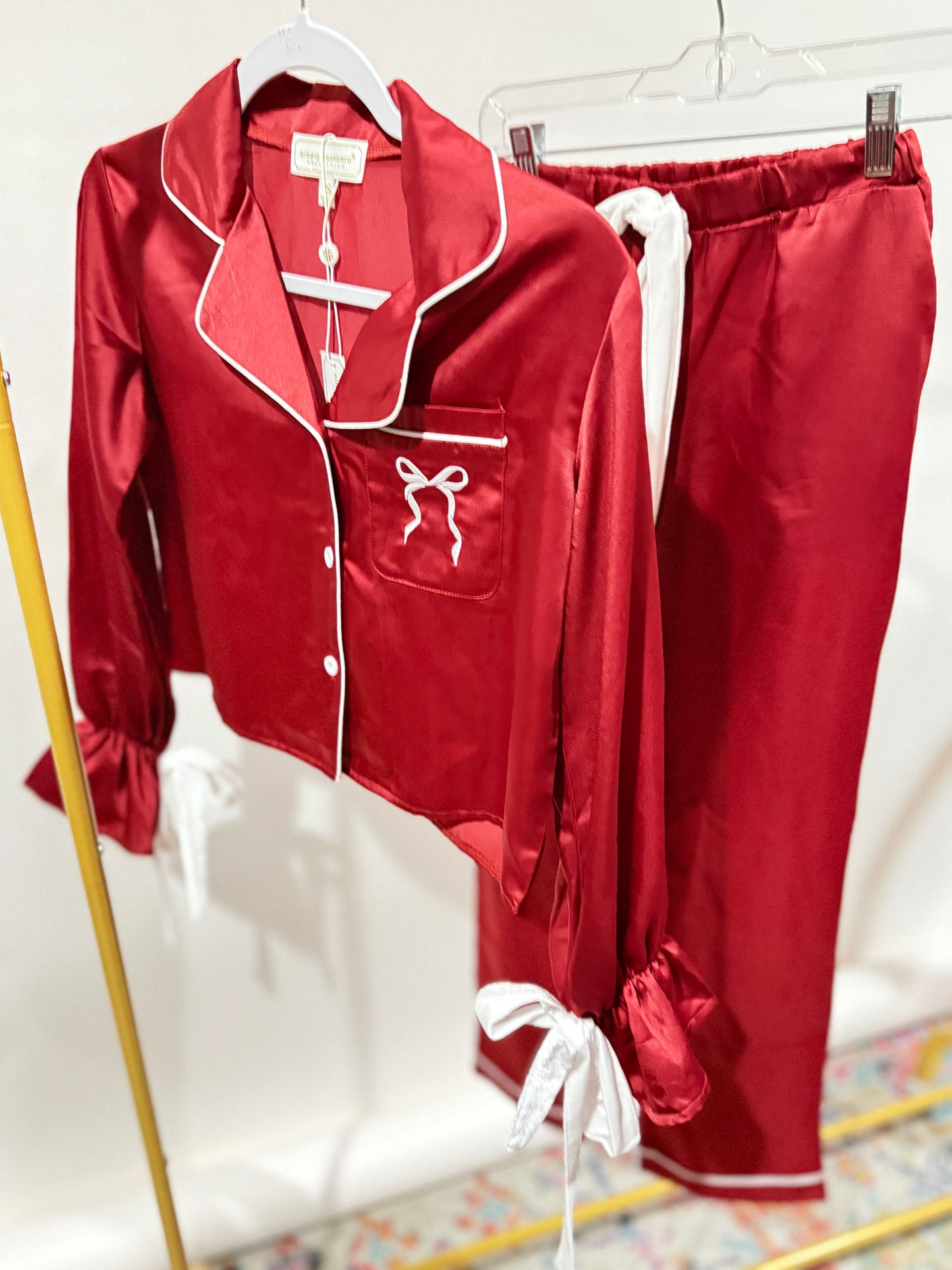 Red Satin Pajama’s