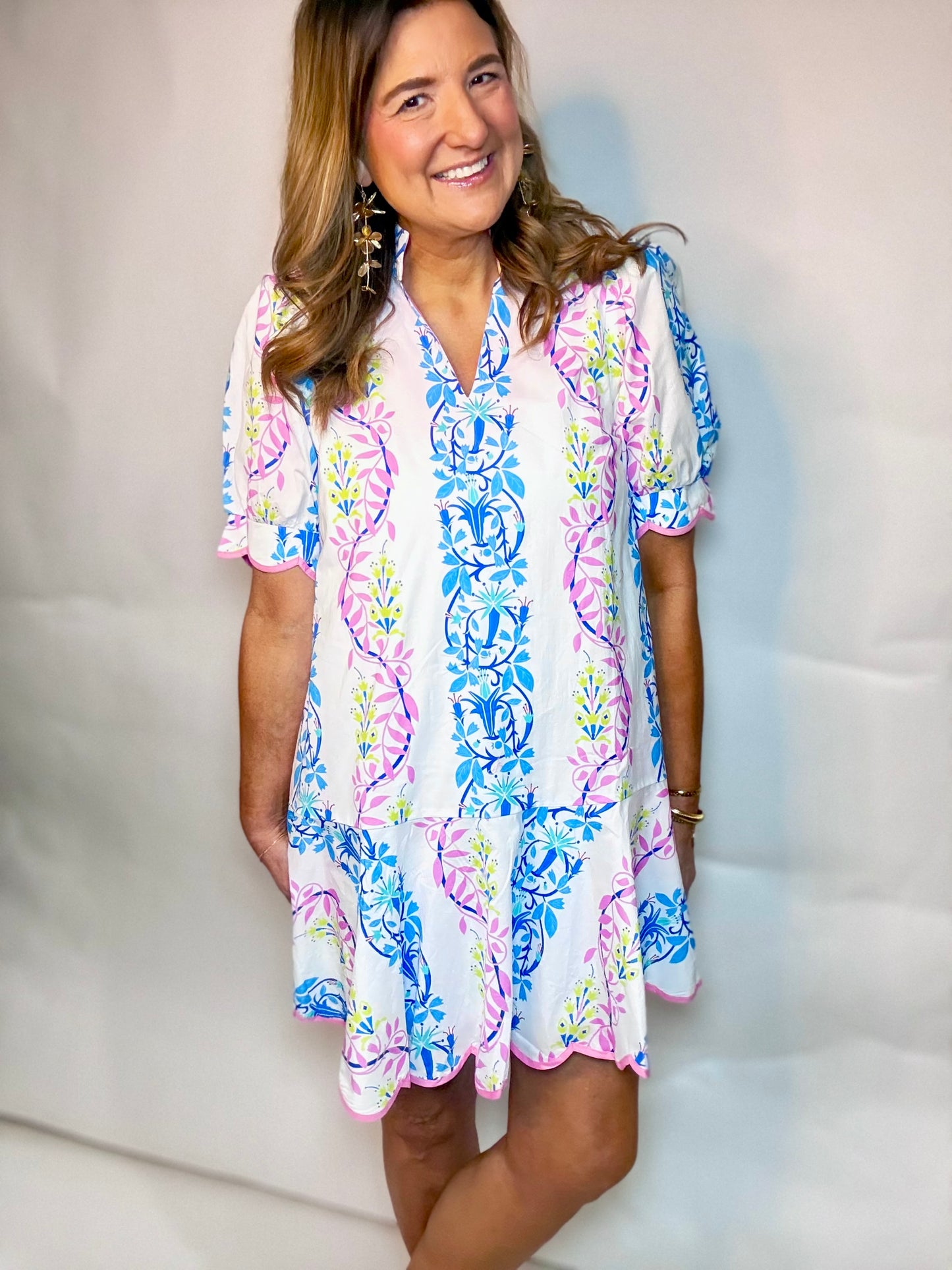 The Pastel Floral Mini Dress