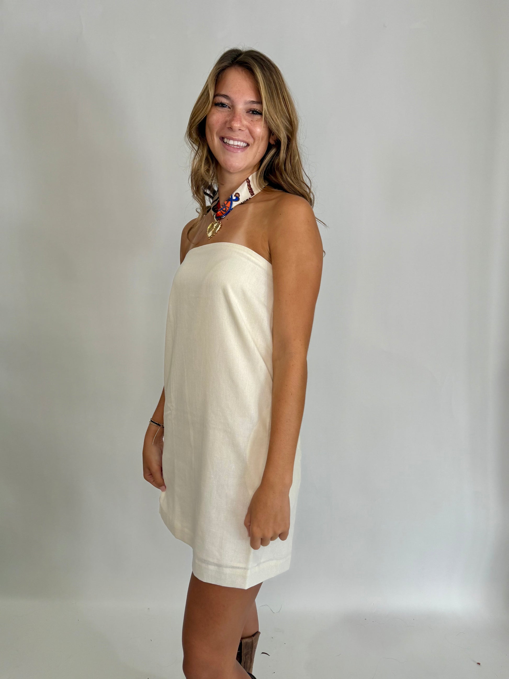 Your Favorite Cream Linen Dress - Triple Charm Boutique