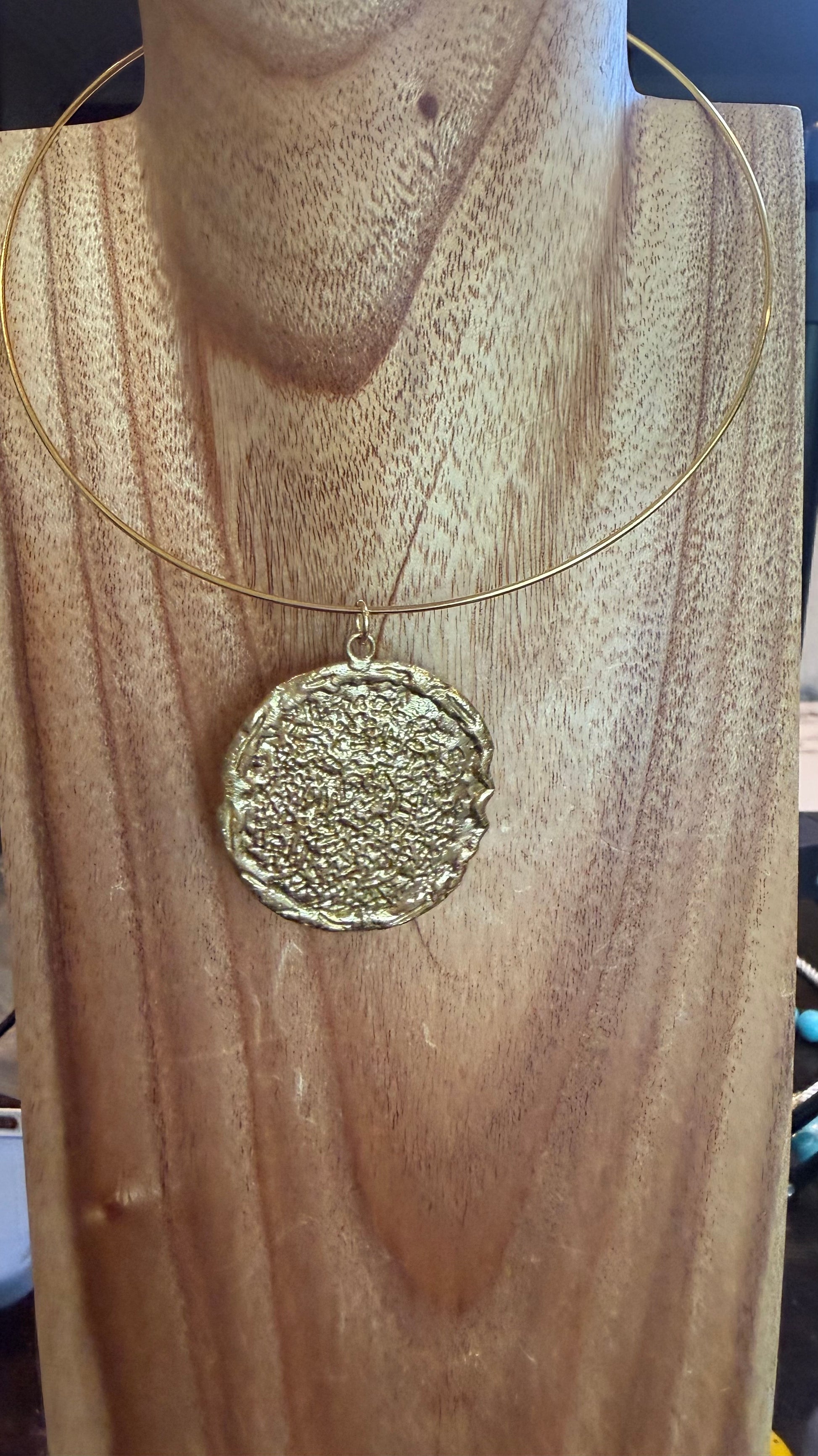 The Gold Circle Statement Necklace - Triple Charm Boutique